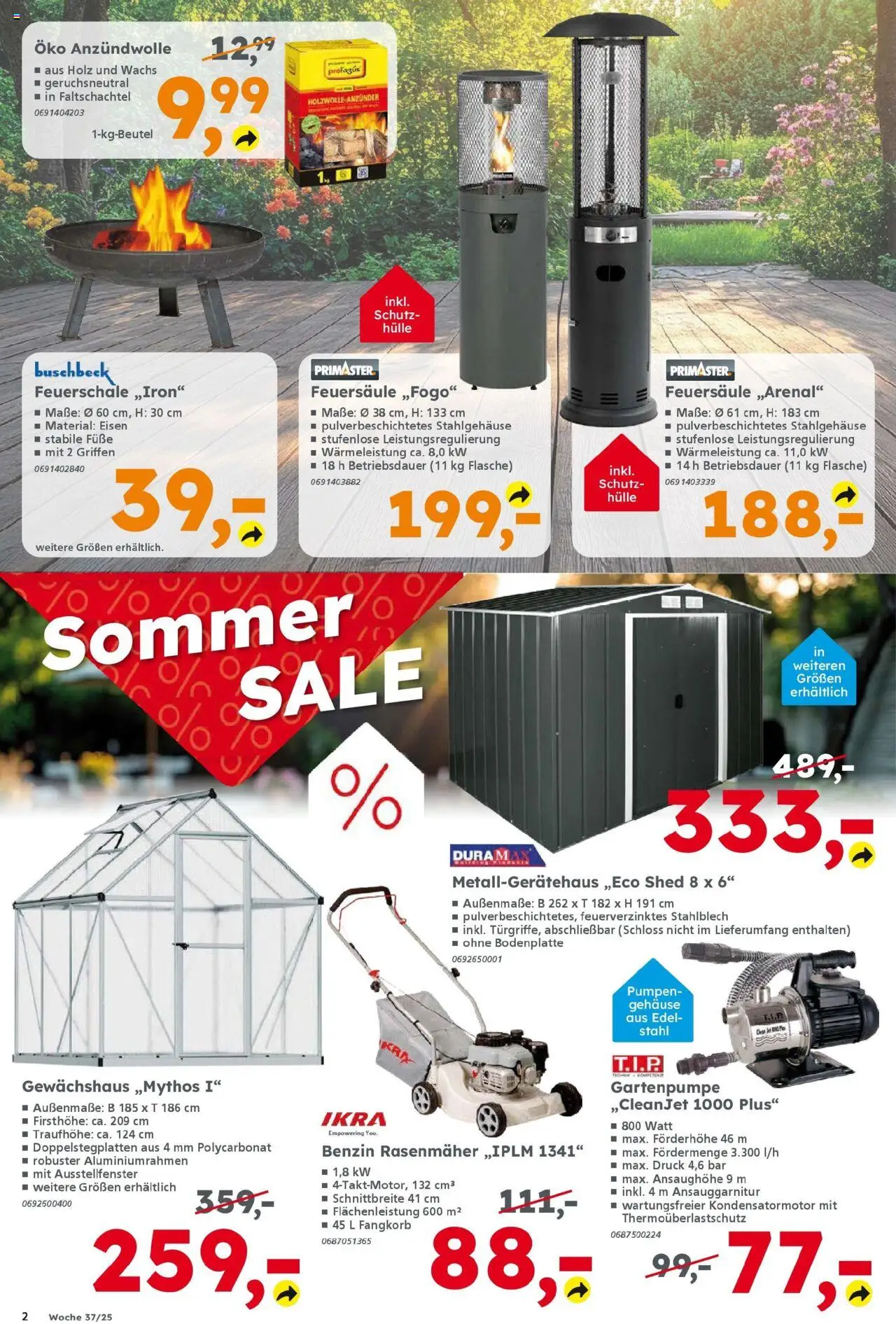 Globus Baumarkt prospekt Völklingen	 – gültig ab 08.09.2025 | Seite: 2 | Produkte: Hülle, Rasenmäher