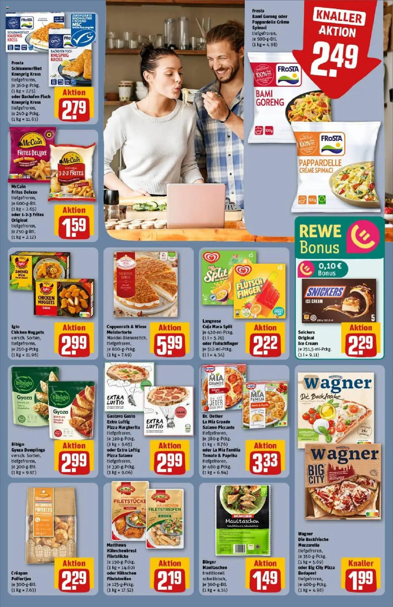Rewe prospekt Euskirchen	 - gültig ab dem 20.07.2025 | Seite: 15 | Produkte: Iglo, Snickers, Paprika, Maultaschen