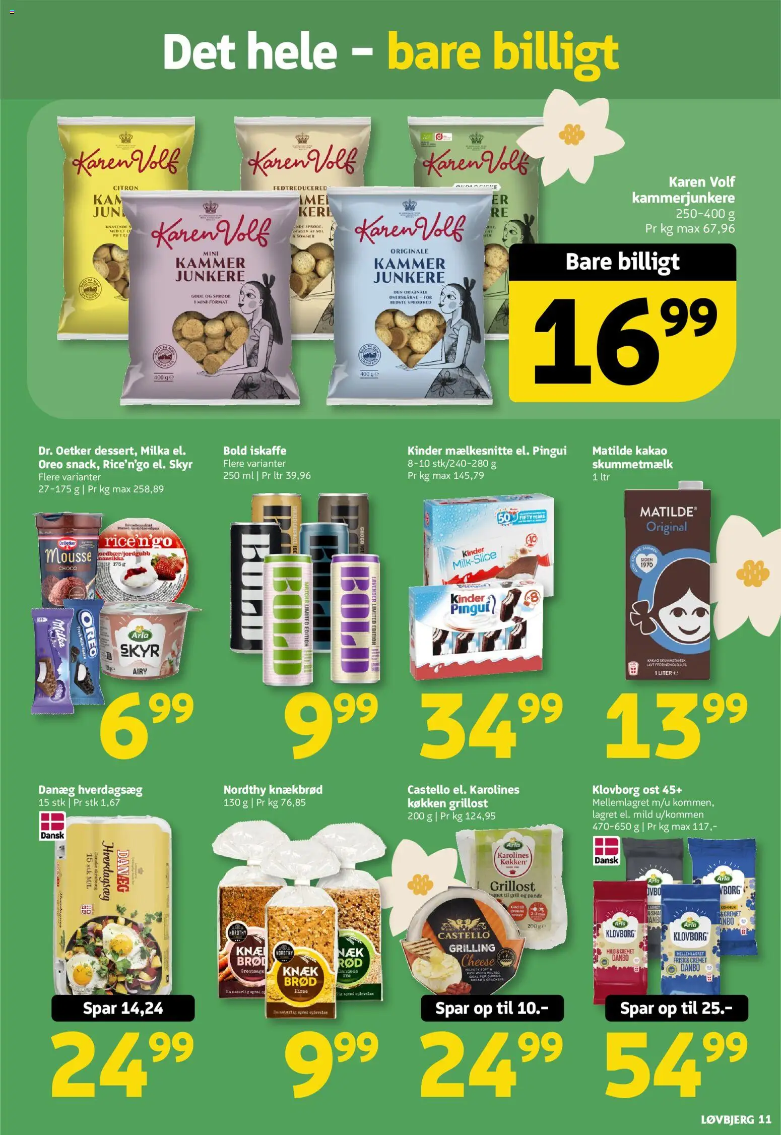 Løvbjerg tilbudsavis – gyldig fra 24.04.2026 | Side: 11 | Produkter: Ost, Skyr, Kakao, Knækbrød