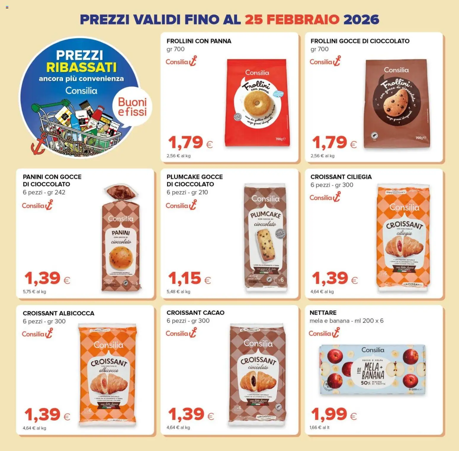 Volantino Tigre del 09.02.2026 | Pagina: 14 | Prodotti: Cioccolato, Succo, Panna, Croissant