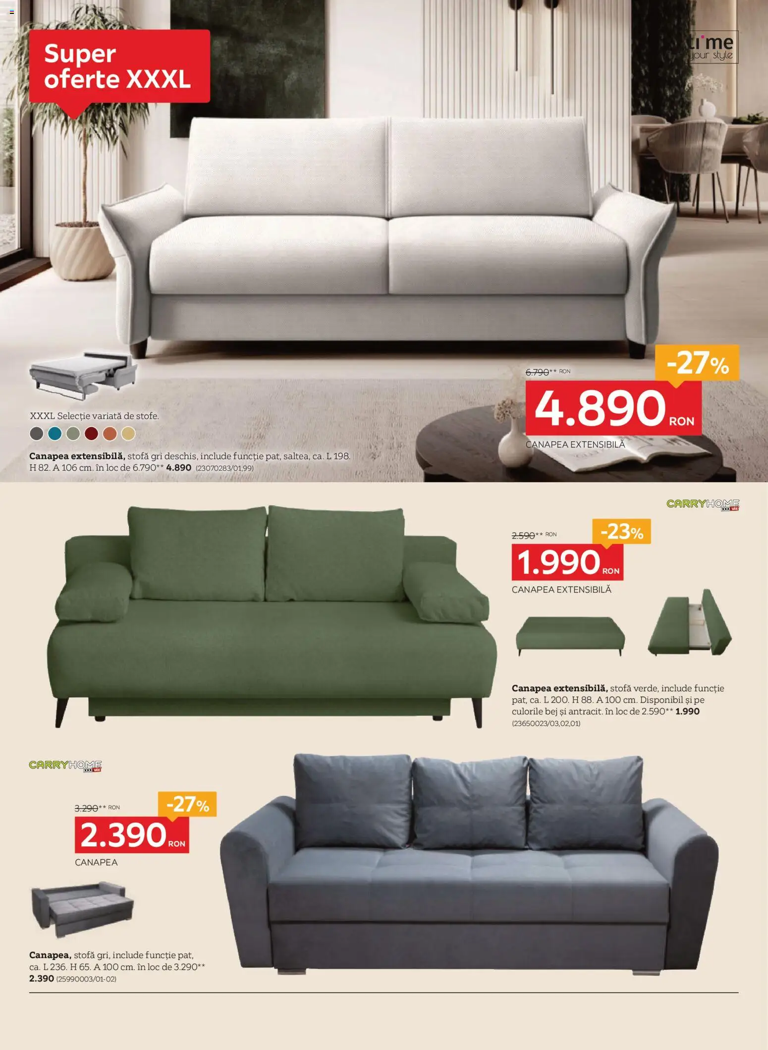 Noul catalog XXXLutz – valabil de la 05.01.2026 | Pagină: 6 | Produse: Delgeç, Canapea