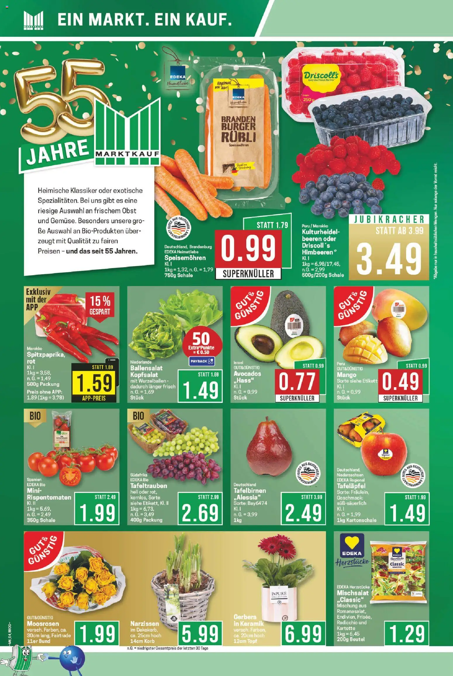 Marktkauf Prospekt 	 – gültig ab 02.02.2026 | Seite: 4 | Produkte: Korb, Burger, Obst, Mango