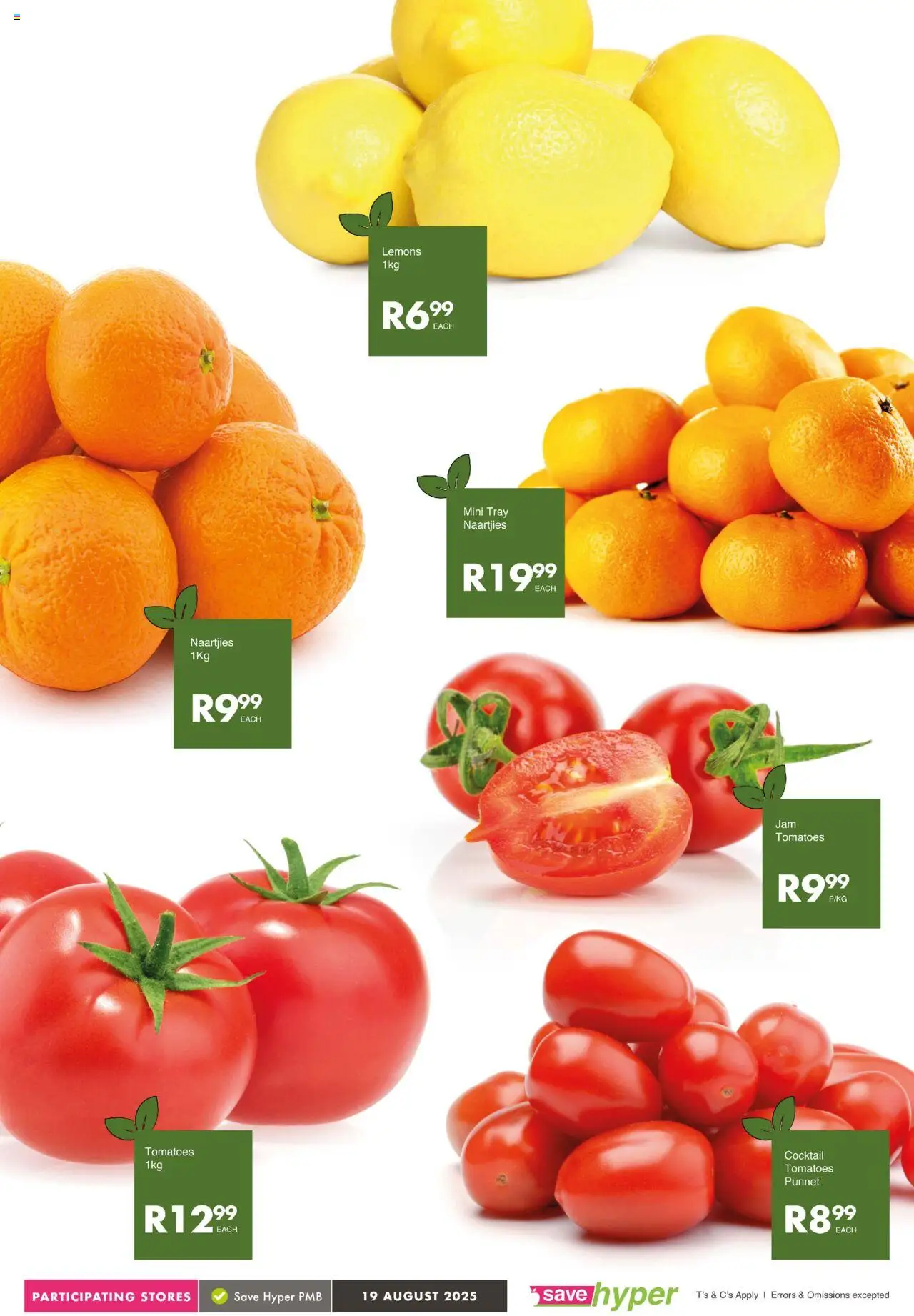 Save Market Day │ valid from 19.08.2025 | Page: 3 | Products: Tray, Tomatoes