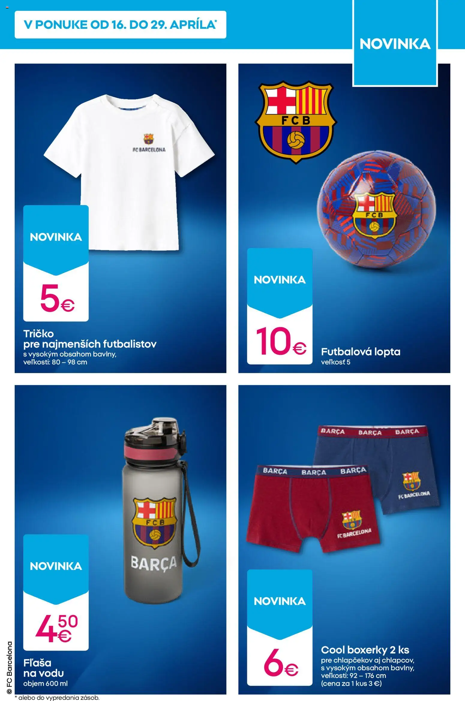 Nové Pepco akcie – leták je platný od 23.04.2026 | Strana: 7 | Produkty: Lopta, Tričko, Boxerky