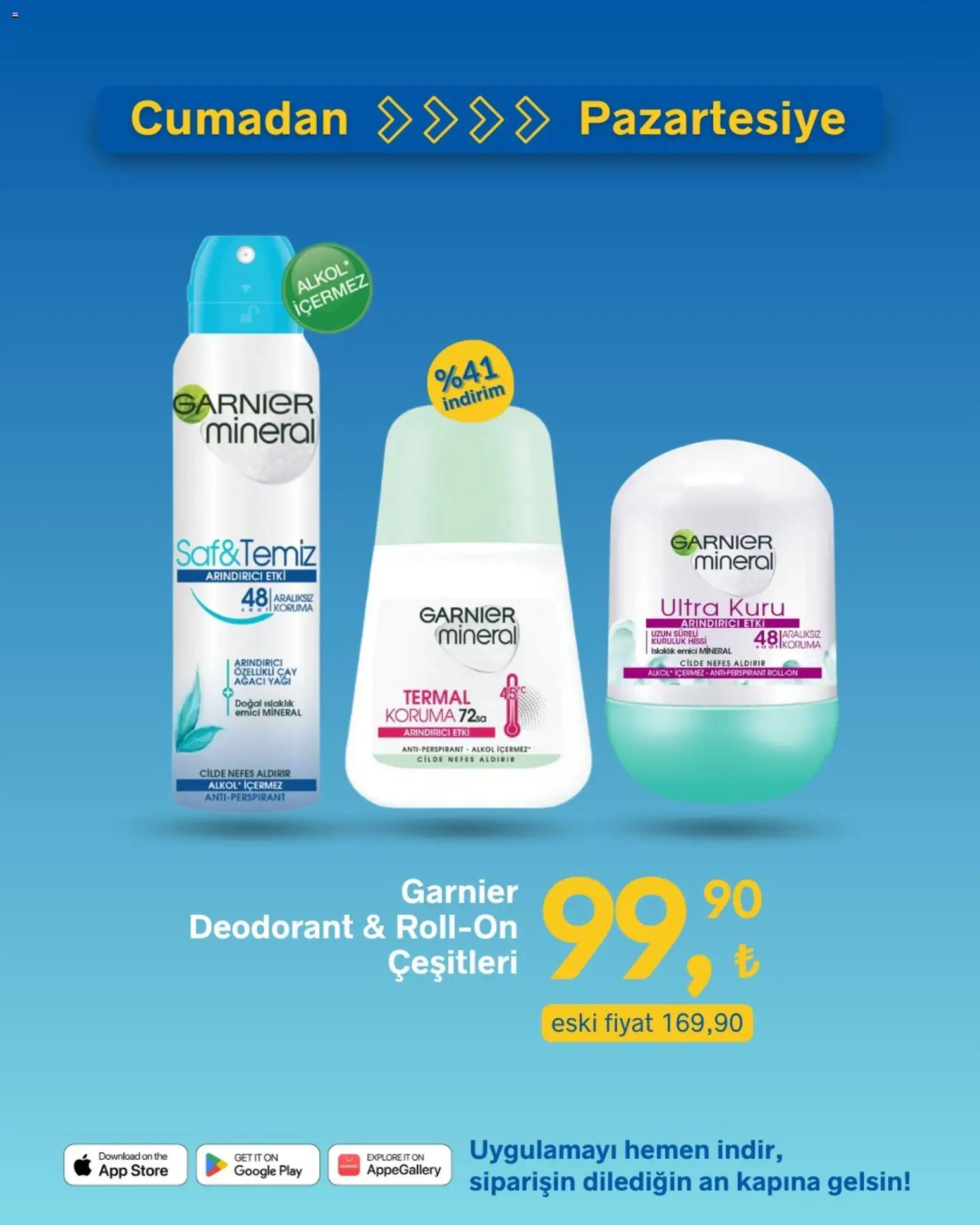 Gürmar Cumadan Pazartesiye - 30.01.2026 tarihinden itibaren geçerlidir | Sayfa: 2 | Ürünler: Deodorant, Antiperspirant, Çay