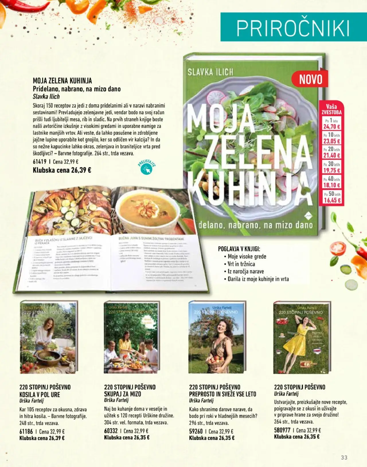 Mladinska Knjiga katalog │ velja od 01.07.2025 | Stran: 33 | Izdelki: Buca, Kuhinja, Zelenjava, Zelena