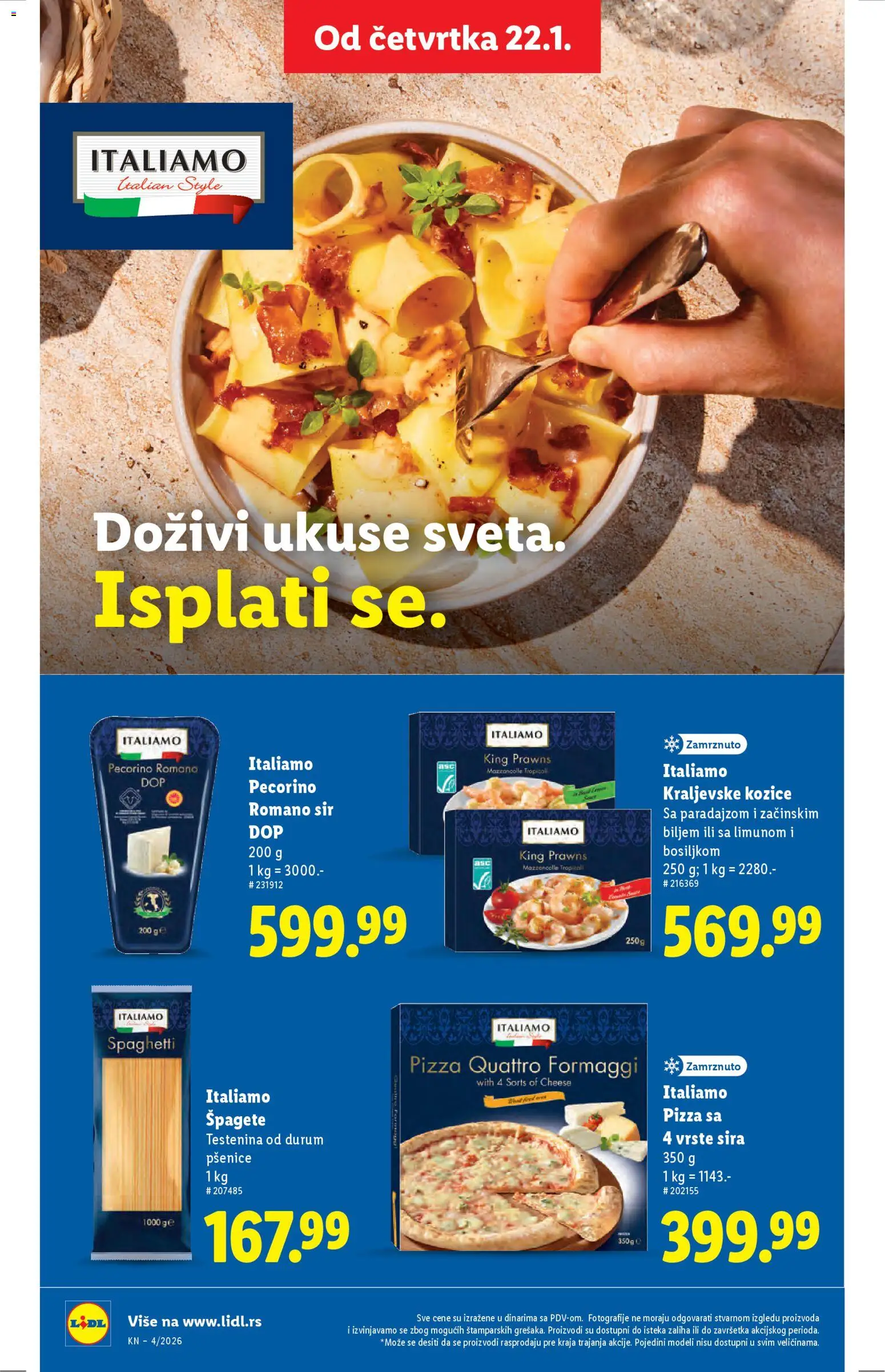 Lidl katalog - važi od 22.01.2026 | Strana: 34 | Proizvode: Testenina, Sir