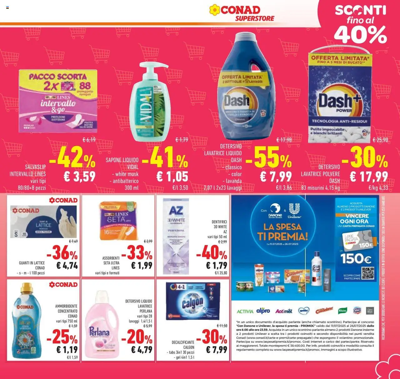 Volantino Conad del 15.07.2025 | Pagina: 25 | Prodotti: Sapone, Guanti, Lavatrice, Lavanda