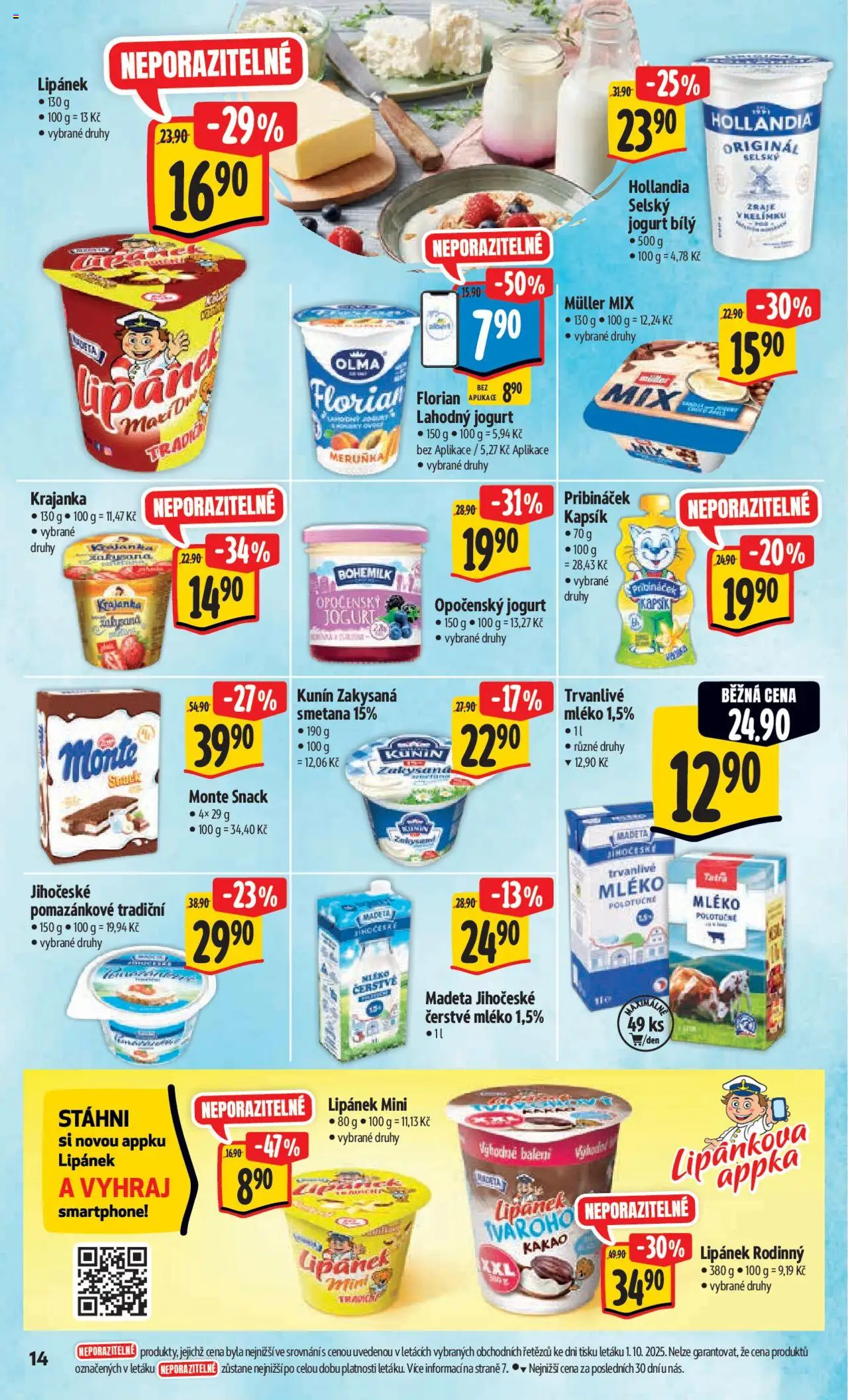 Albert leták - Hypermarket od 08.10.2025 | Strana: 23 | Produkty: Mléko, Jogurt, Smartphone, Hollandia