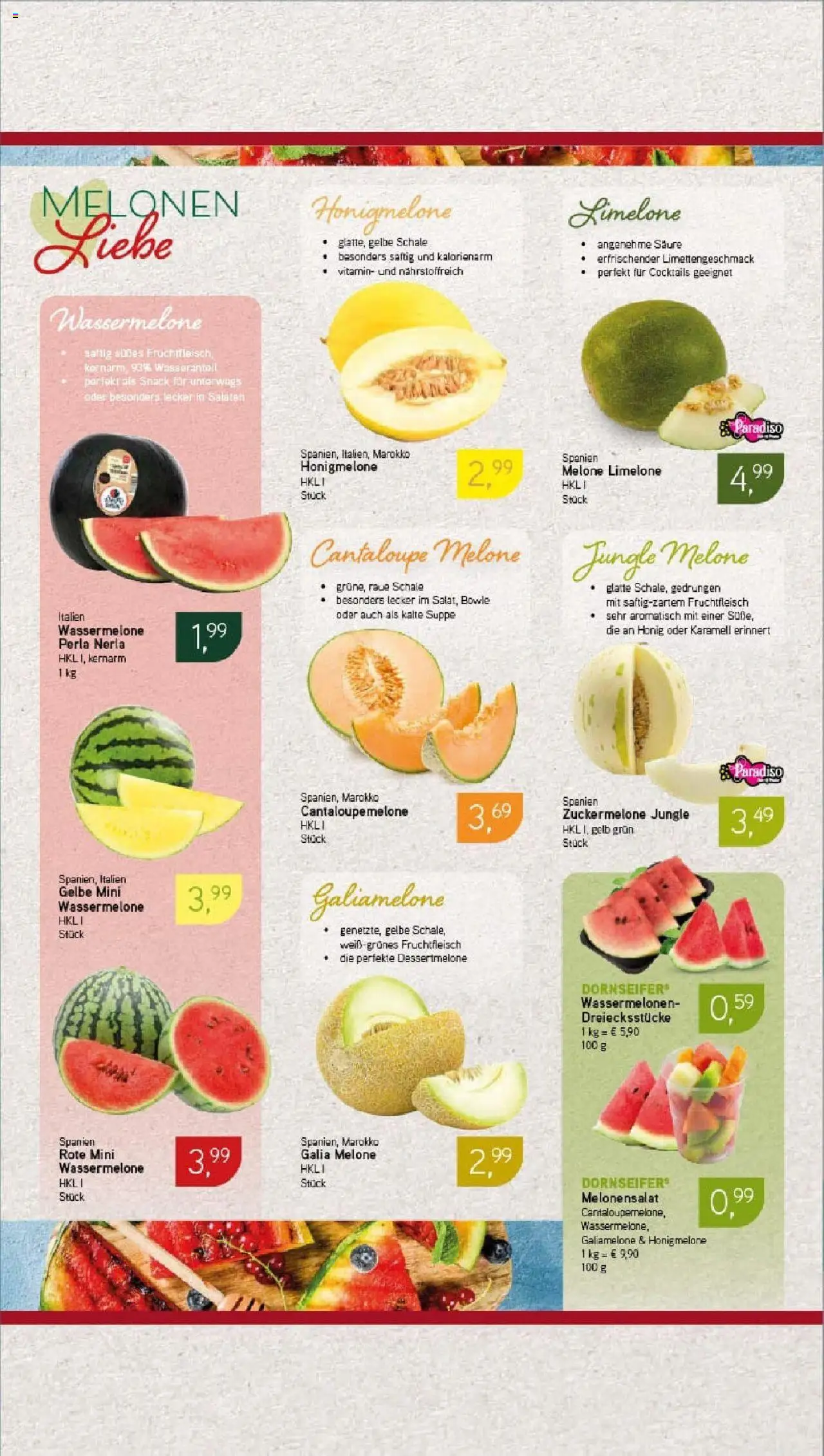 Rewe prospekt Berlin / Prenzlauer Berg	 - gültig ab dem 27.07.2025 | Seite: 9 | Produkte: Honigmelone, Zuckermelone, Wassermelone, Melone