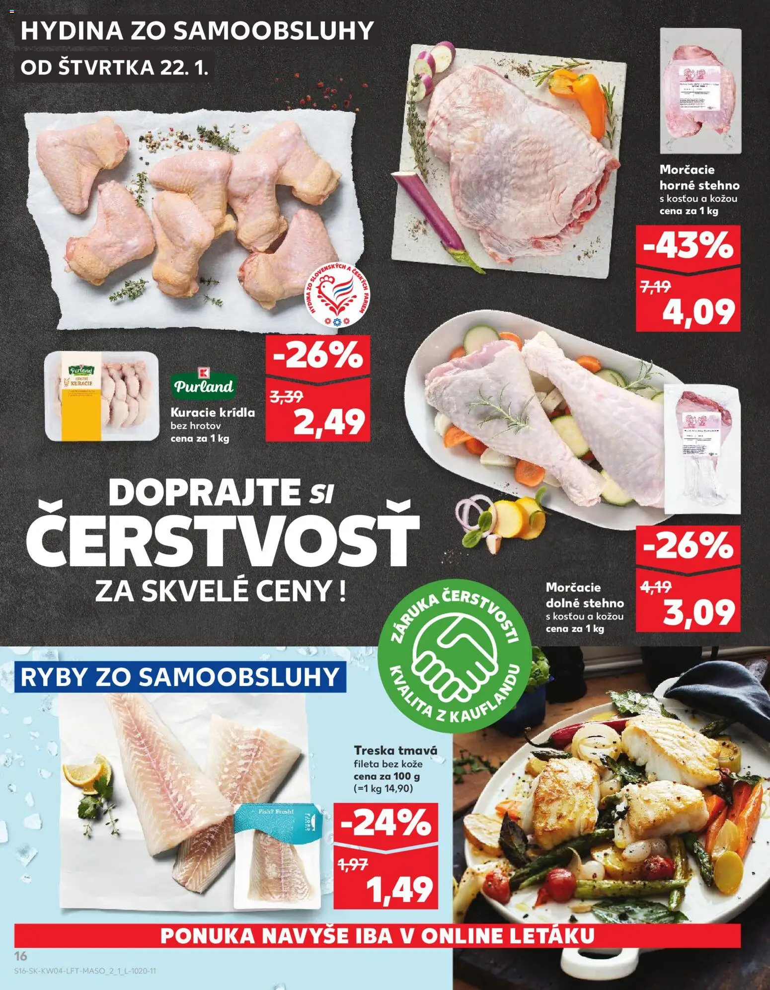 Kaufland SK akciós ujság - amely érvényes a következő dátumtól: 22.01.2026 | Oldal: 16