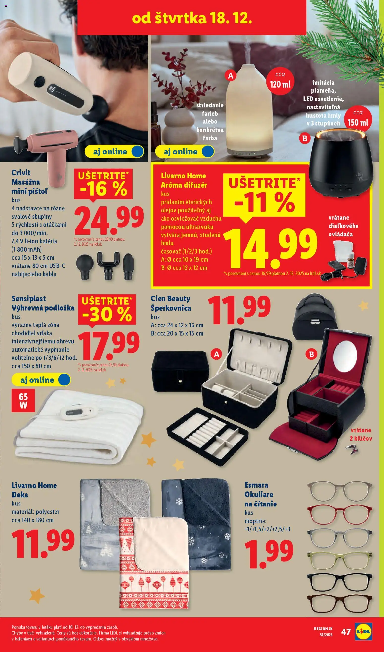 Nové Lidl akcie – leták je platný od 18.12.2025 | Strana: 27 | Produkty: Difúzer, Aroma difúzer, Osviežovač vzduchu