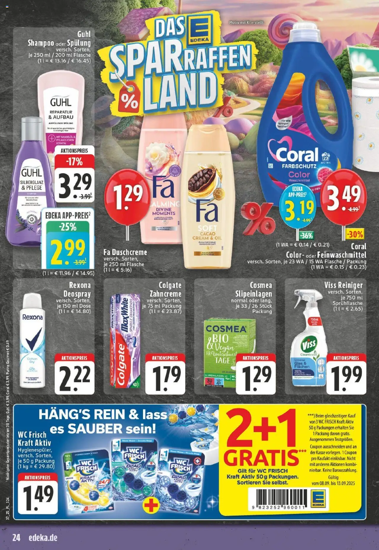 Edeka prospekt Xanten	 – gültig ab 07.09.2025 | Seite: 24 | Produkte: Duft, Shampoo, Wc frisch, Duschcreme