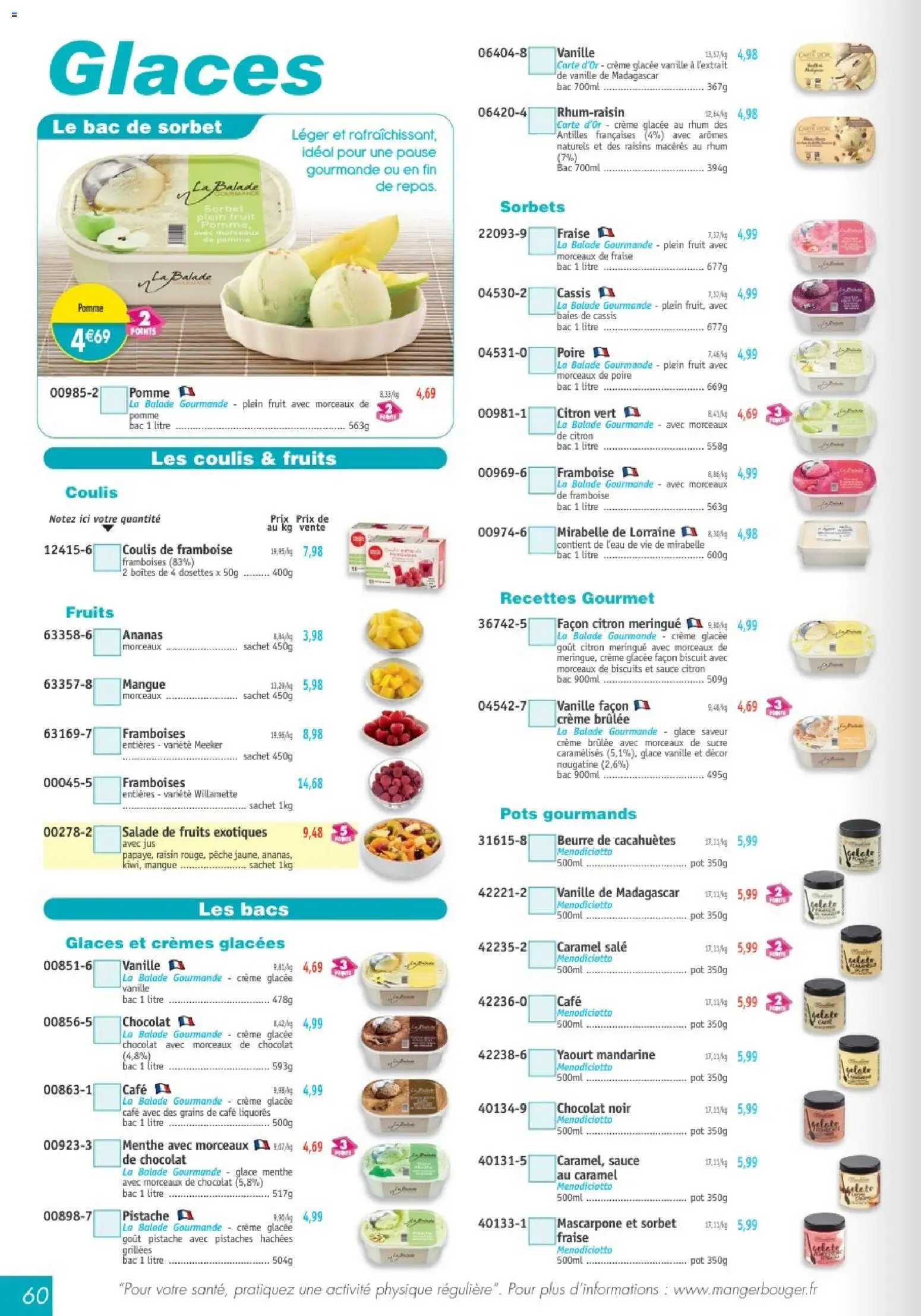 {H1} | Page: 60 | Produits: Fraise, Framboise, Mangue, Menthe