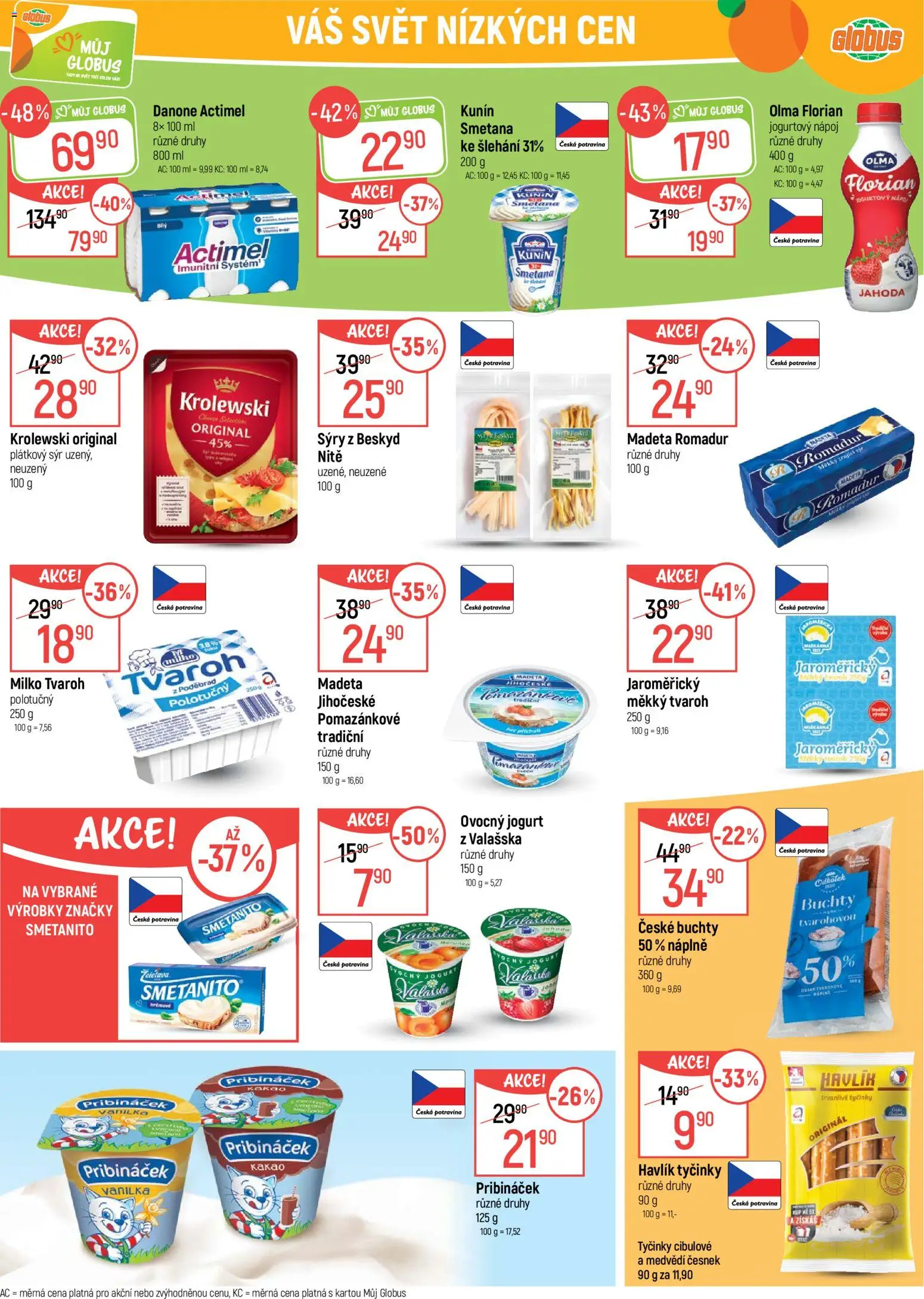 Globus leták - Ostrava od 08.04.2026 | Strana: 27 | Produkty: Jogurt, Smetana, Actimel, Romadur