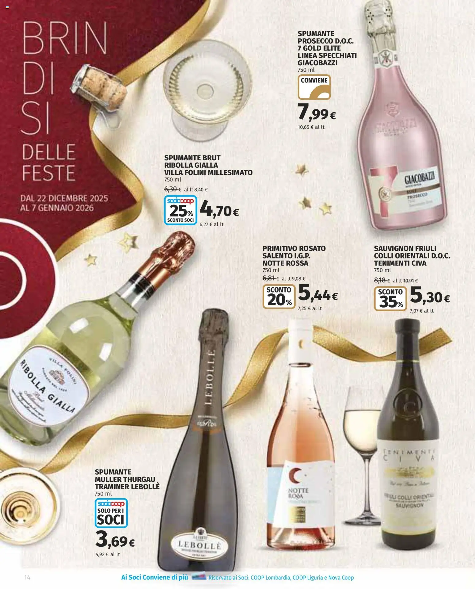 Volantino Ipercoop del 22.12.2025 | Pagina: 14 | Prodotti: Prosecco, Spumante