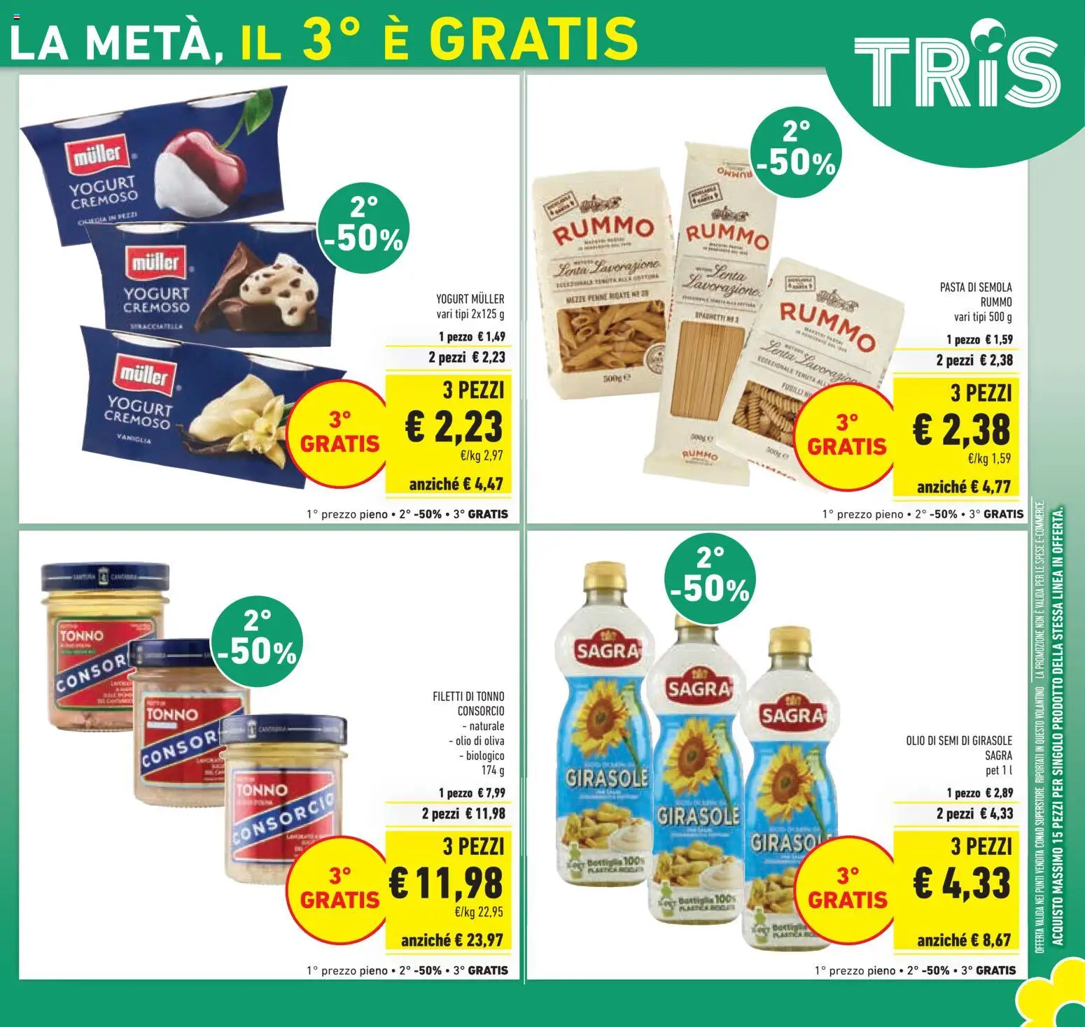 Volantino Conad del 08.04.2026 | Pagina: 3 | Prodotti: Olio, Penne, Olio di semi di girasole, Stracciatella