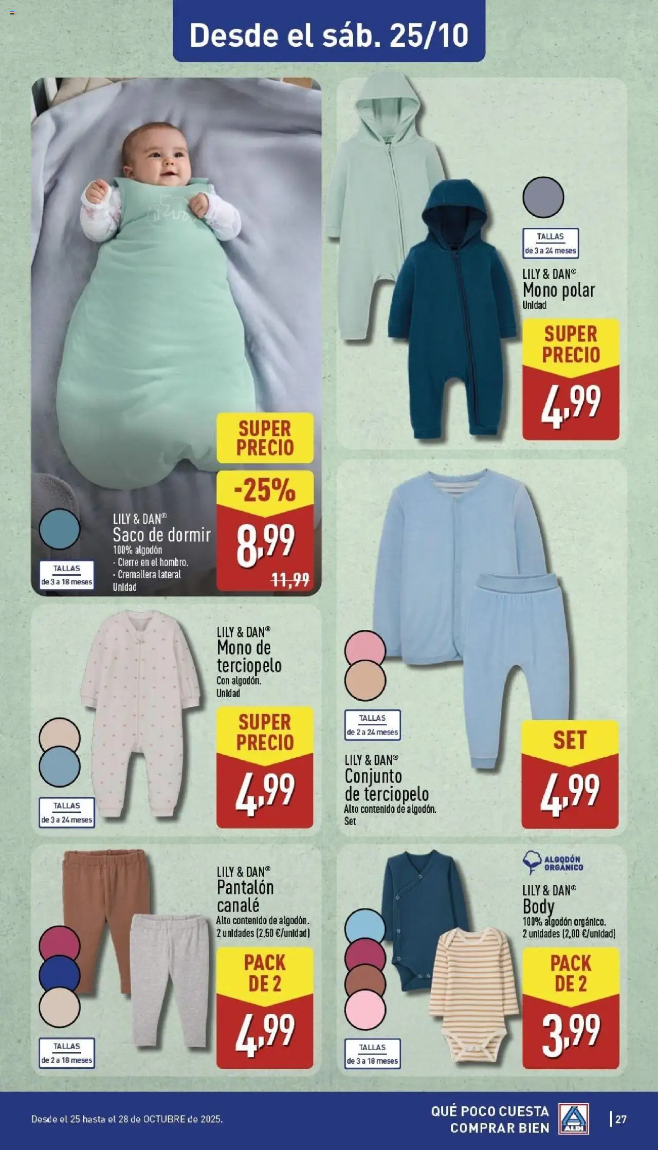 Aldi folleto Baleares │ válido desde el 20.10.2025 | Página: 27 | Productos: Saco de dormir, Body