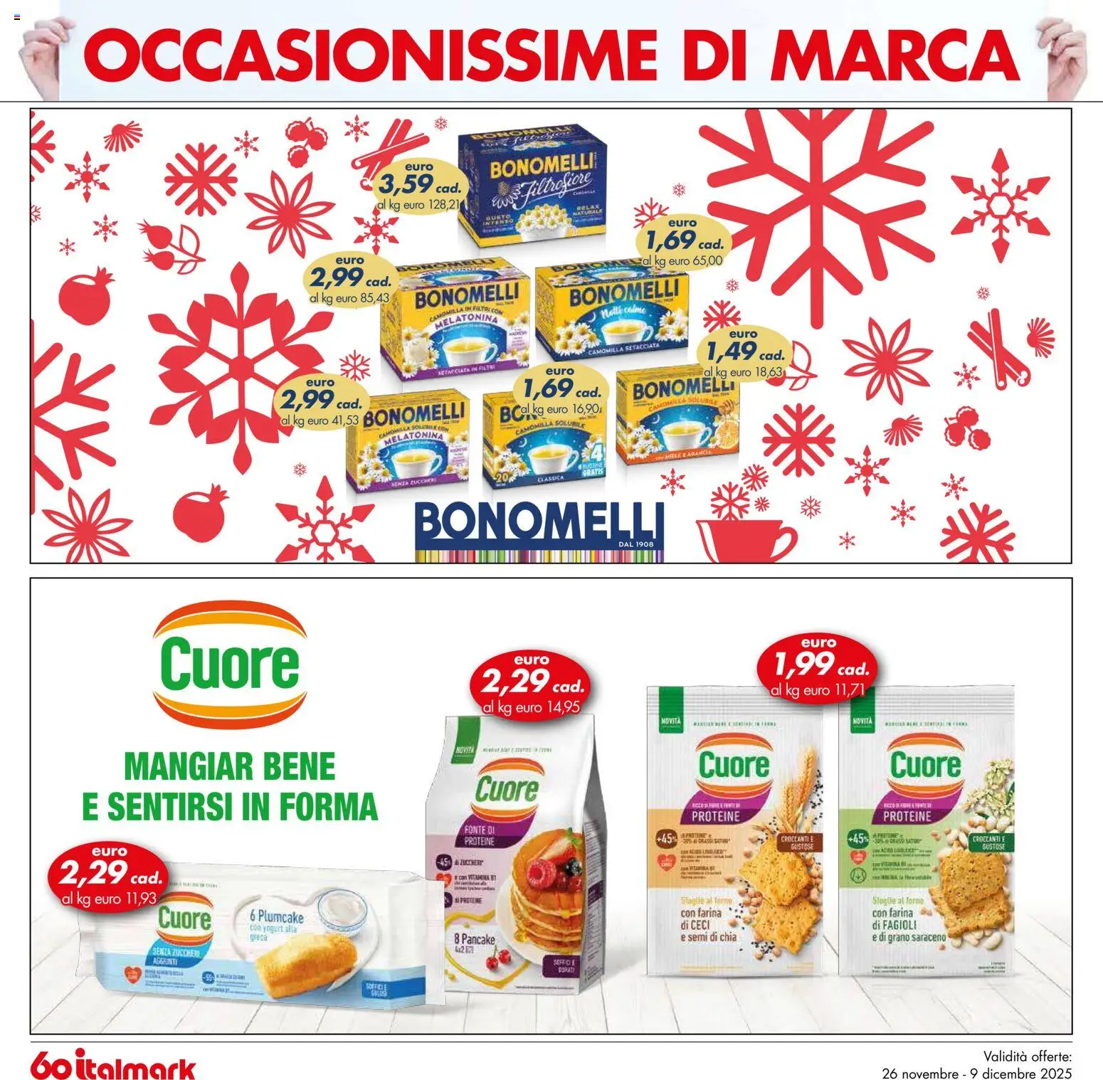 Volantino Italmark del 26.12.2025 | Pagina: 10 | Prodotti: Yogurt, Ceci, Plumcake, Forno