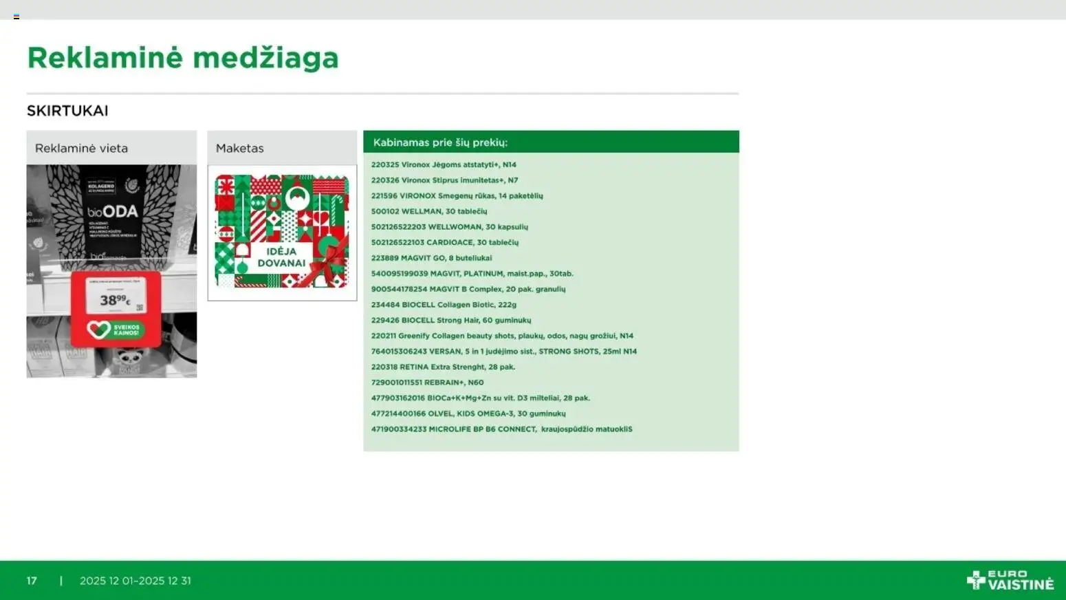 EUROVAISTINĖ akcijos nuo 01.12.2025 | Puslapis: 17