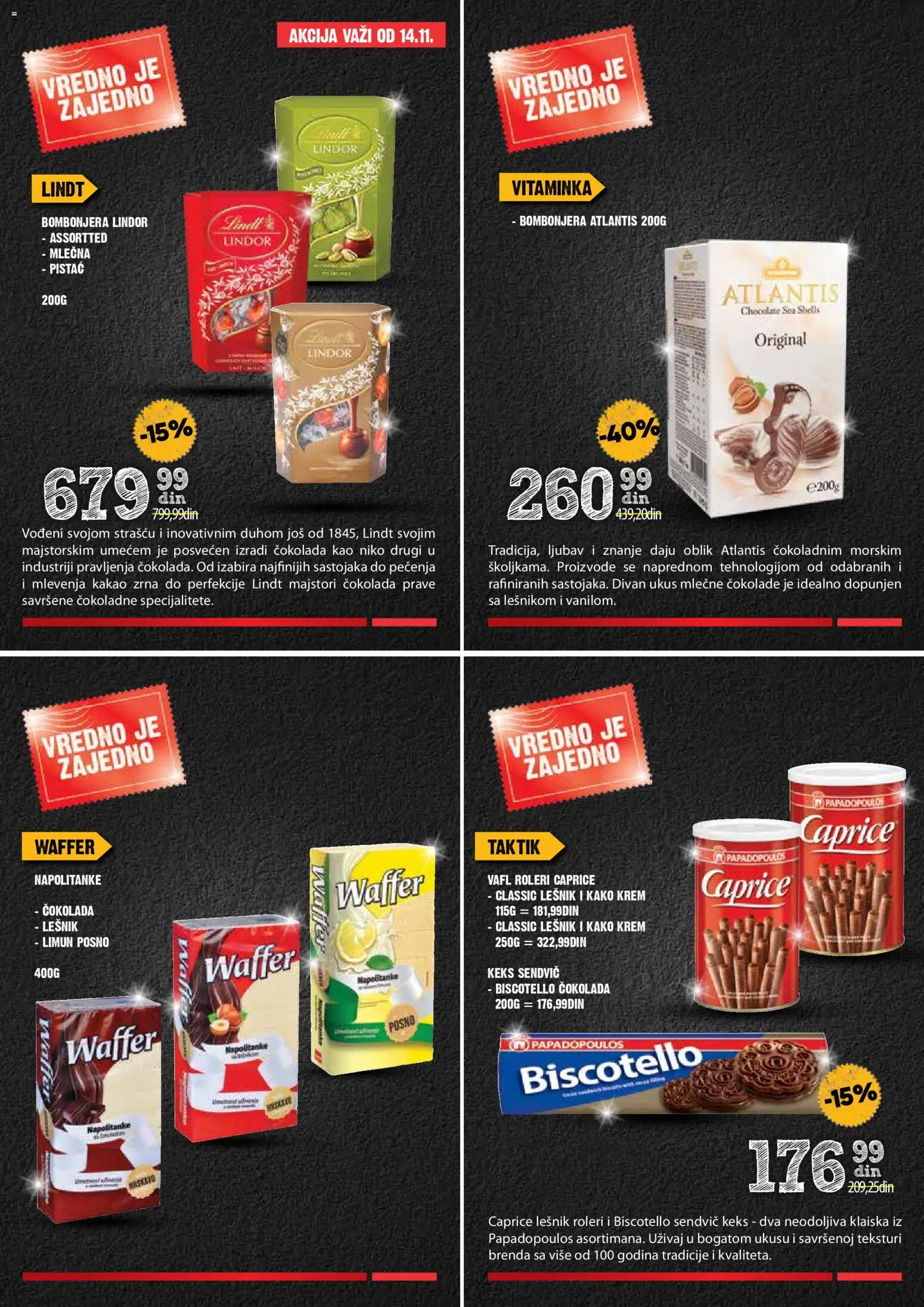 Idea katalog - važi od 13.11.2025 | Strana: 32 | Proizvode: Bombonjera, Lešnik, Čokolada, Napolitanke