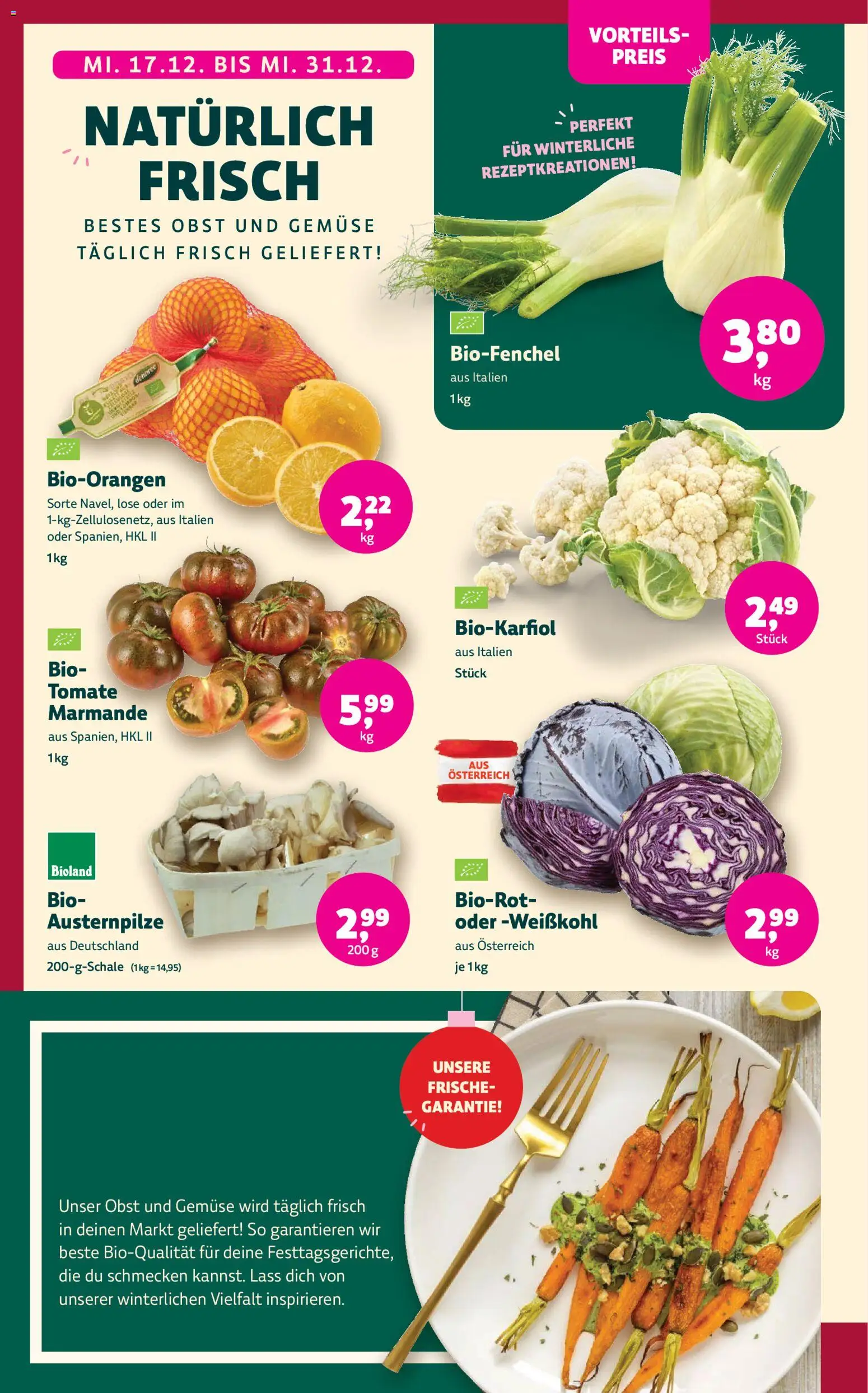Denns BioMarkt Angebote gültig ab 17.12.2025 | Seite: 2 | Produkte: Gemüse, Obst