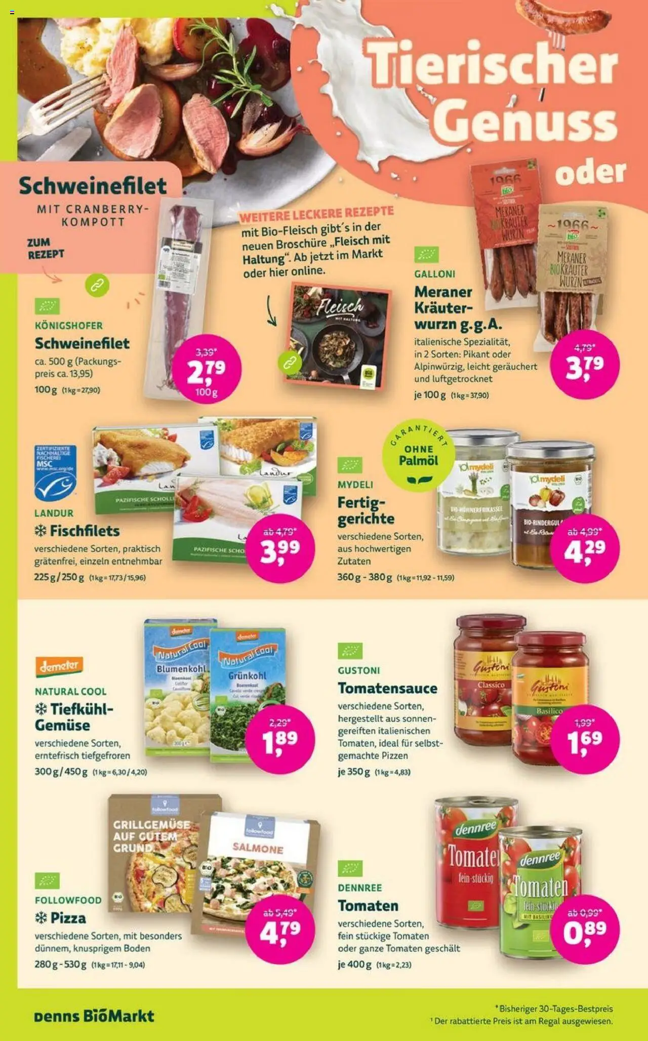 Denns BioMarkt Angebote – gültig ab 22.10.2025 | Seite: 6 | Produkte: Tomaten, Schweinefilet, Gemüse, Pizza
