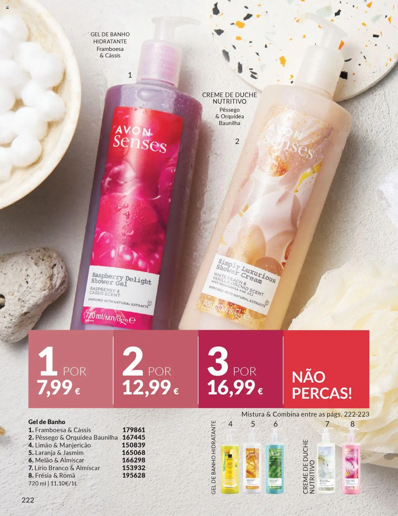 Catálogo Avon Campanha 10 │ válido de 01.10.2025 | Página: 222 | Produtos: Gel de banho, Banho, Melão, Creme