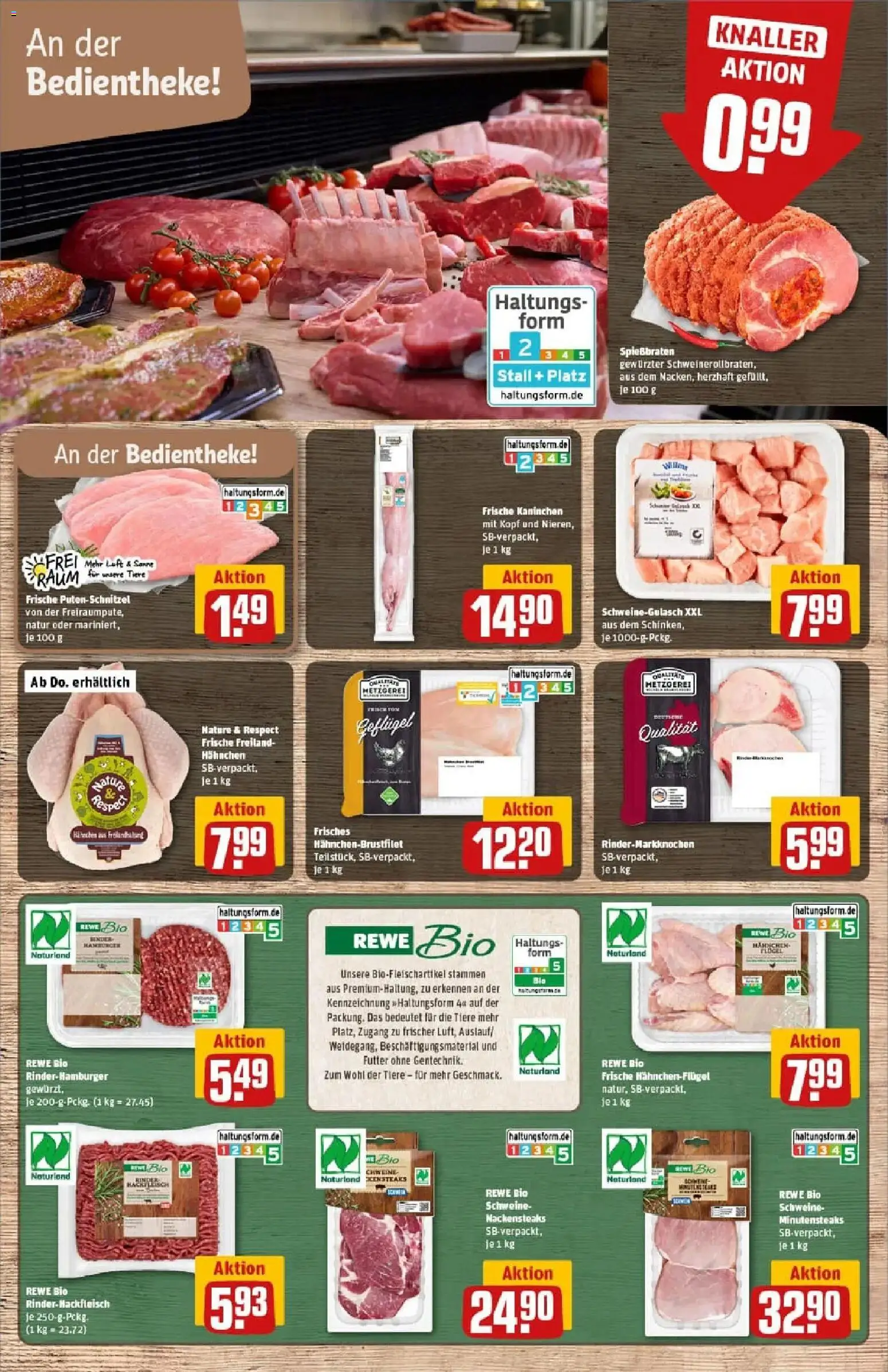 Rewe prospekt Leinfelden-Echterdingen	 – gültig ab 26.01.2026 | Seite: 8 | Produkte: Schweinegulasch, Nackensteaks, Kaninchen, Schnitzel