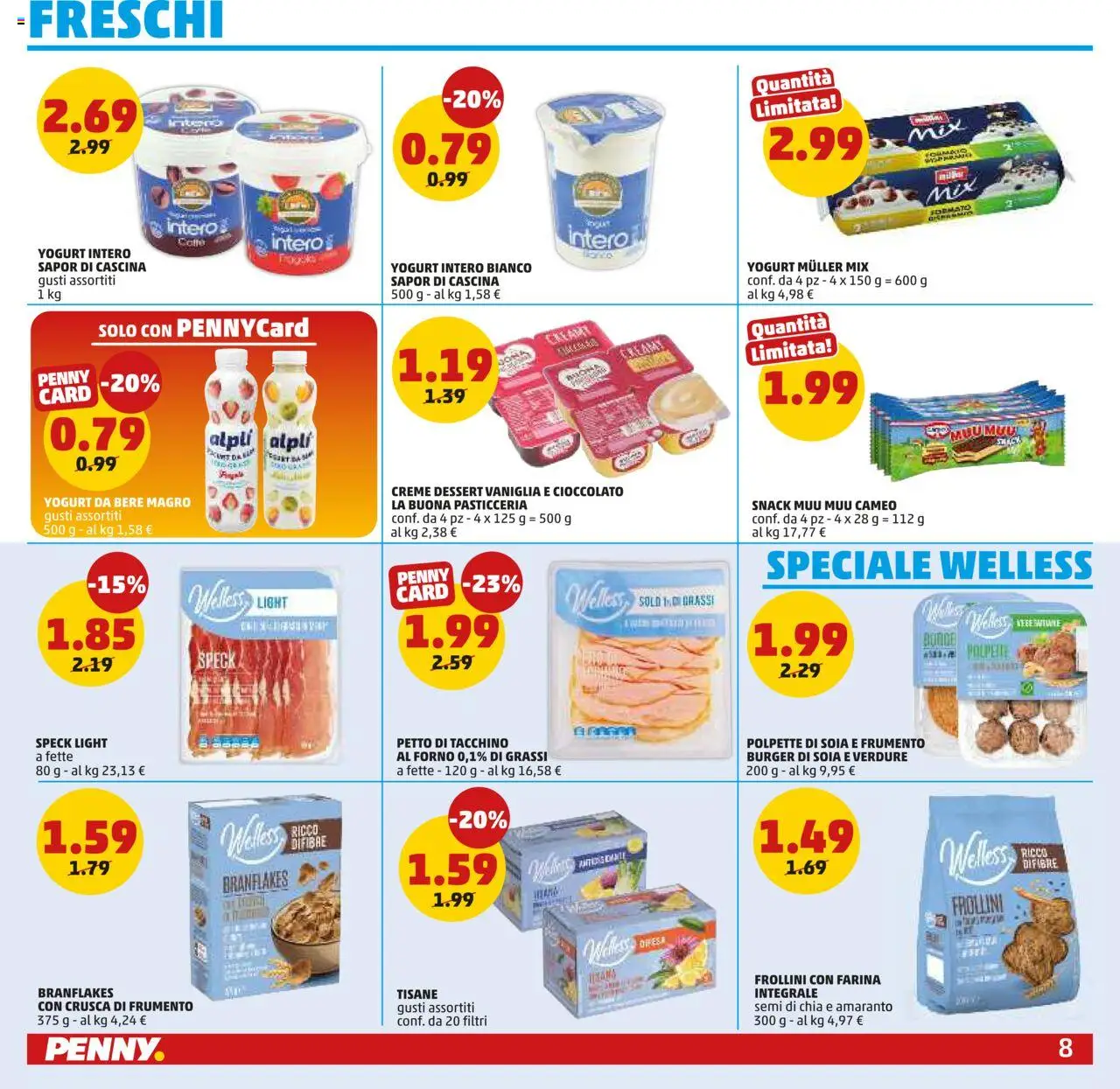 Volantino PENNY del 23.10.2025 | Pagina: 8 | Prodotti: Yogurt, Cioccolato, Farina, Forno