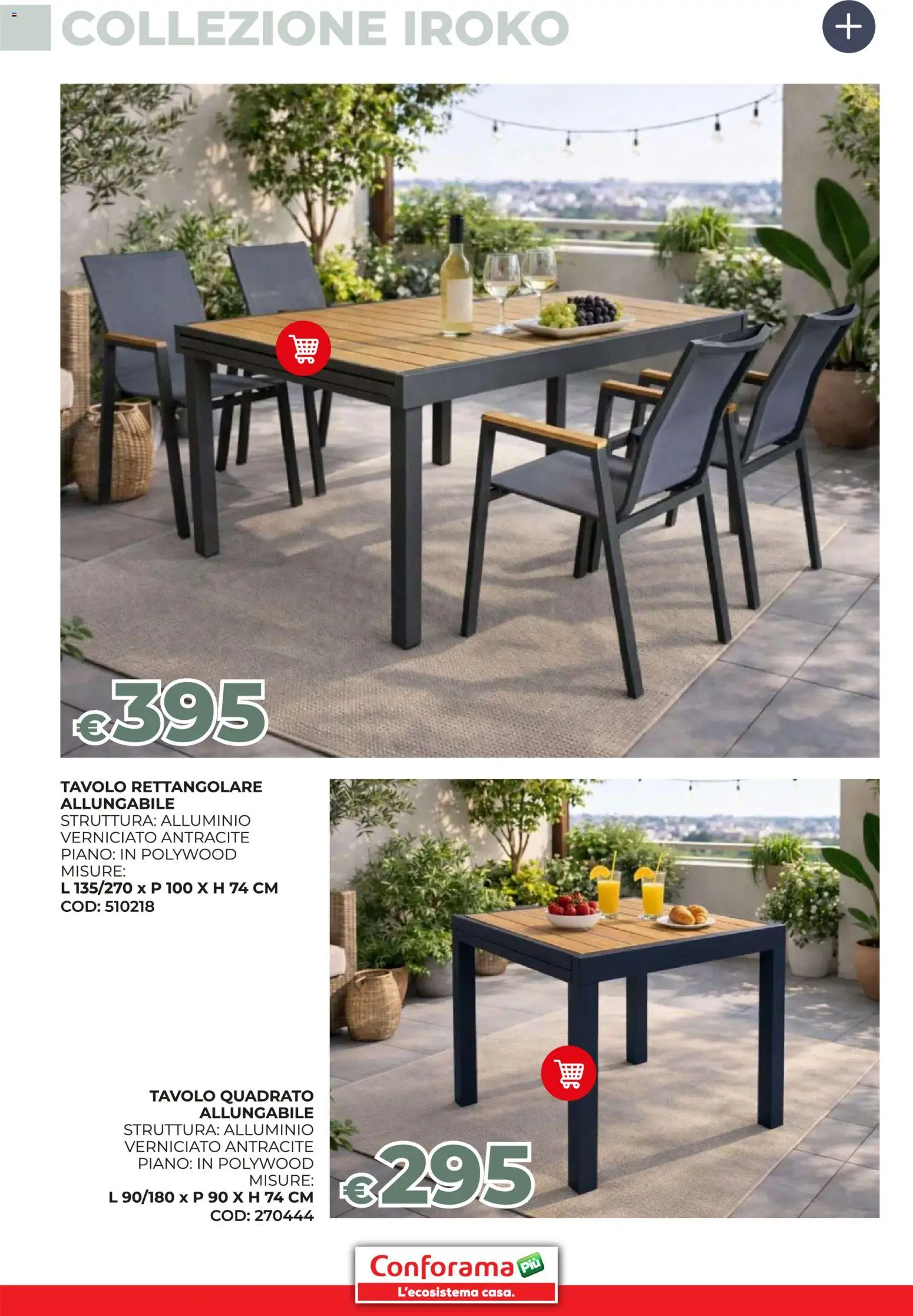 Volantino Conforama del 19.03.2026 | Pagina: 54 | Prodotti: Alluminio, Tavolo