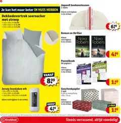 Jersey hoeslaken wit, Jersey hoeslaken wit, • 90 x 200 cm € 4.99., • 140 x 200 cm € 5.99., • 160/180 x 200/220 cm € 6.99., Alleen verkrijgbaar in de winkel. - Voorbeeld van een folder van Kruidvat, geldig van 26.01.2026 | Pagina: 82