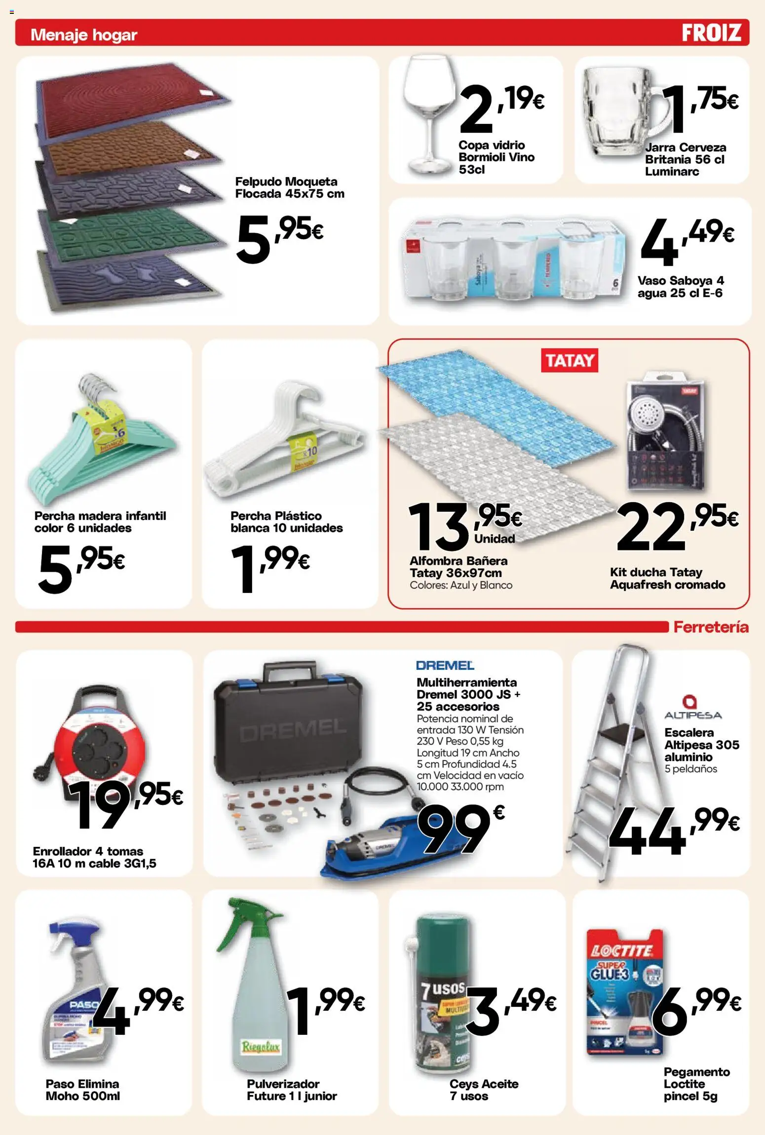 Froiz - Folleto Hiper │ válido desde el 25.03.2026 | Página: 9 | Productos: Cerveza, Cable, Peso, Alfombra