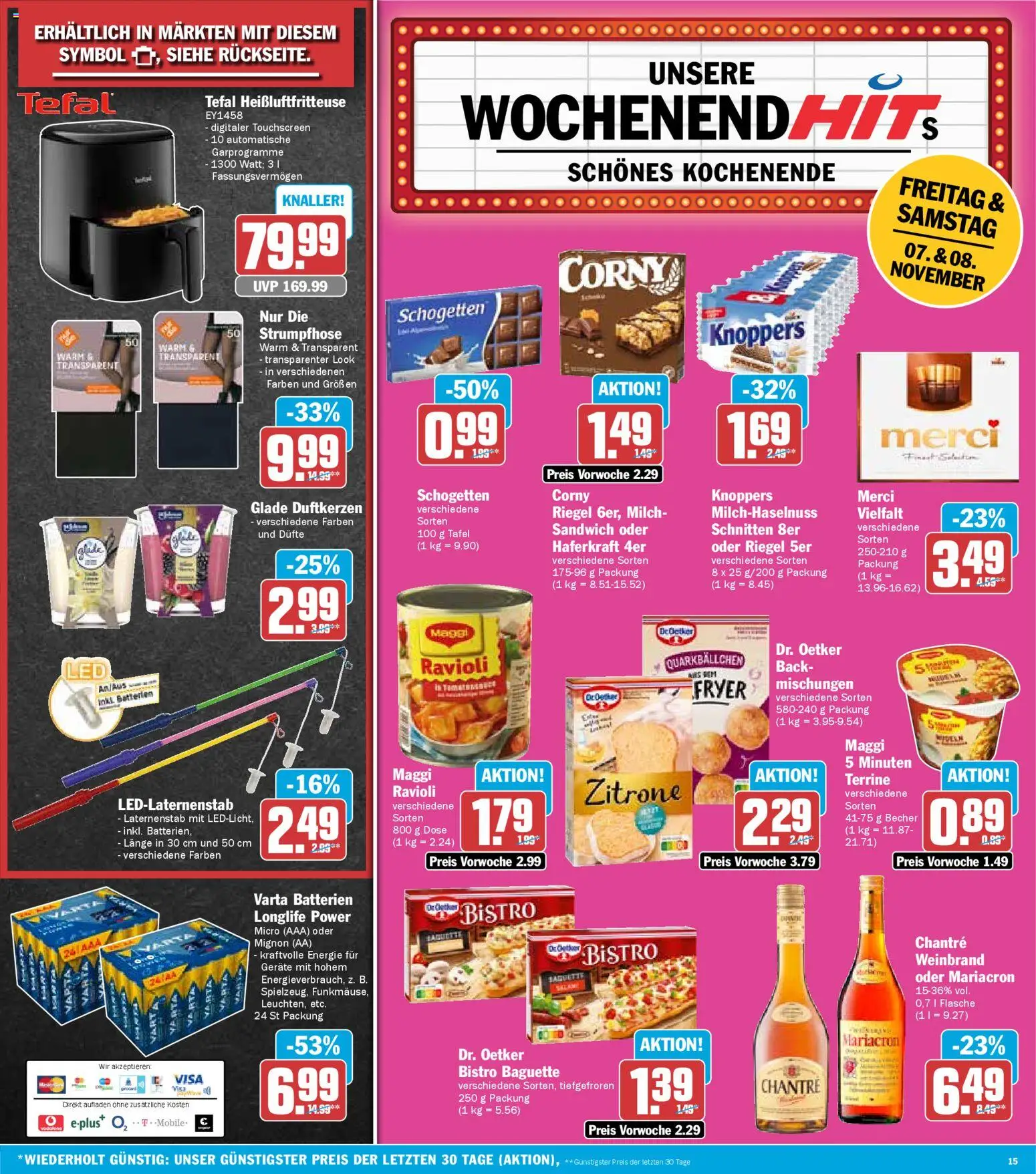 HIT - Baden-Württemberg – gültig ab 03.11.2025 | Seite: 15 | Produkte: Maggi, Batterien, Knoppers, Strumpfhose