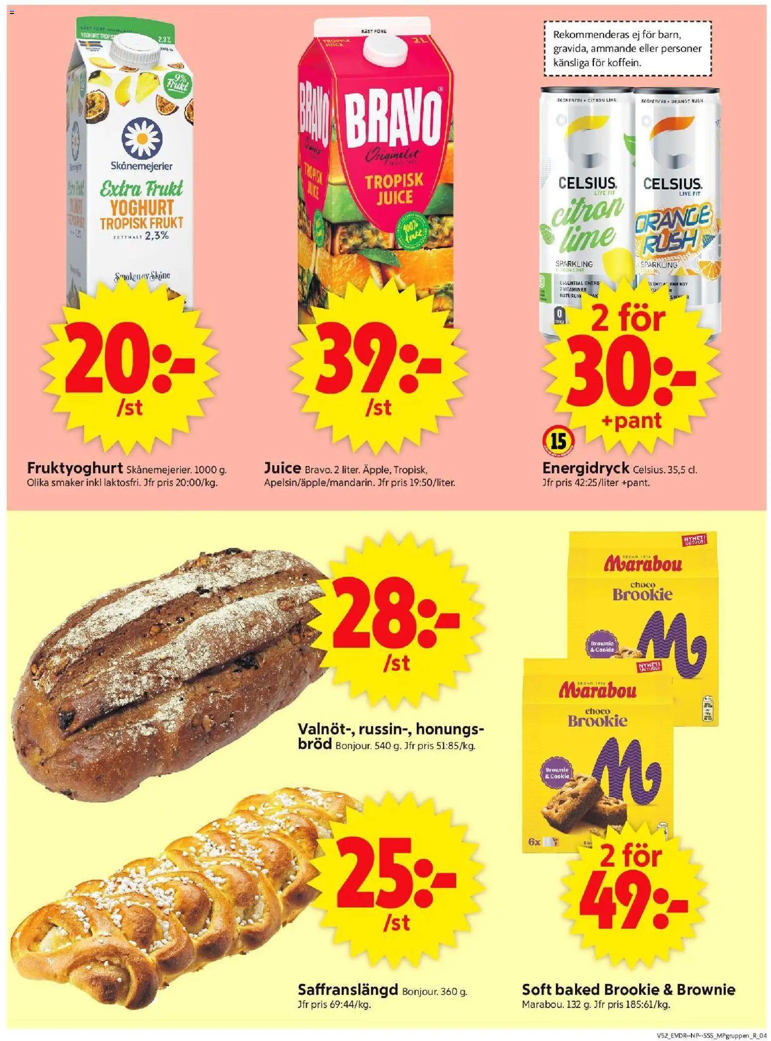 ICA Supermarket reklamblad aktuell från 22.12.2025 | Sida: 17 | Produkter: Yoghurt, Juice, Energidryck, Citron