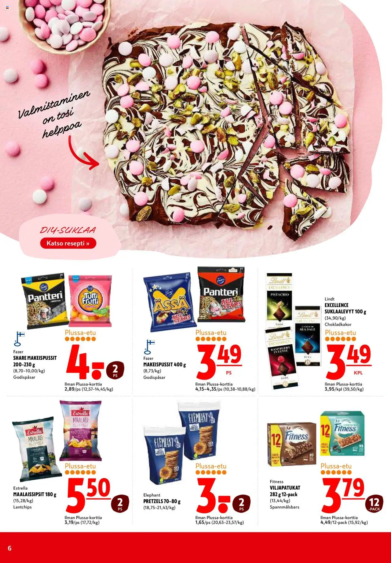 K-Citymarket tarjoukset – voimassa 20.10.2025 alkaen | Sivu: 6 | Tuotteet: Makeispussit, Suklaalevyt
