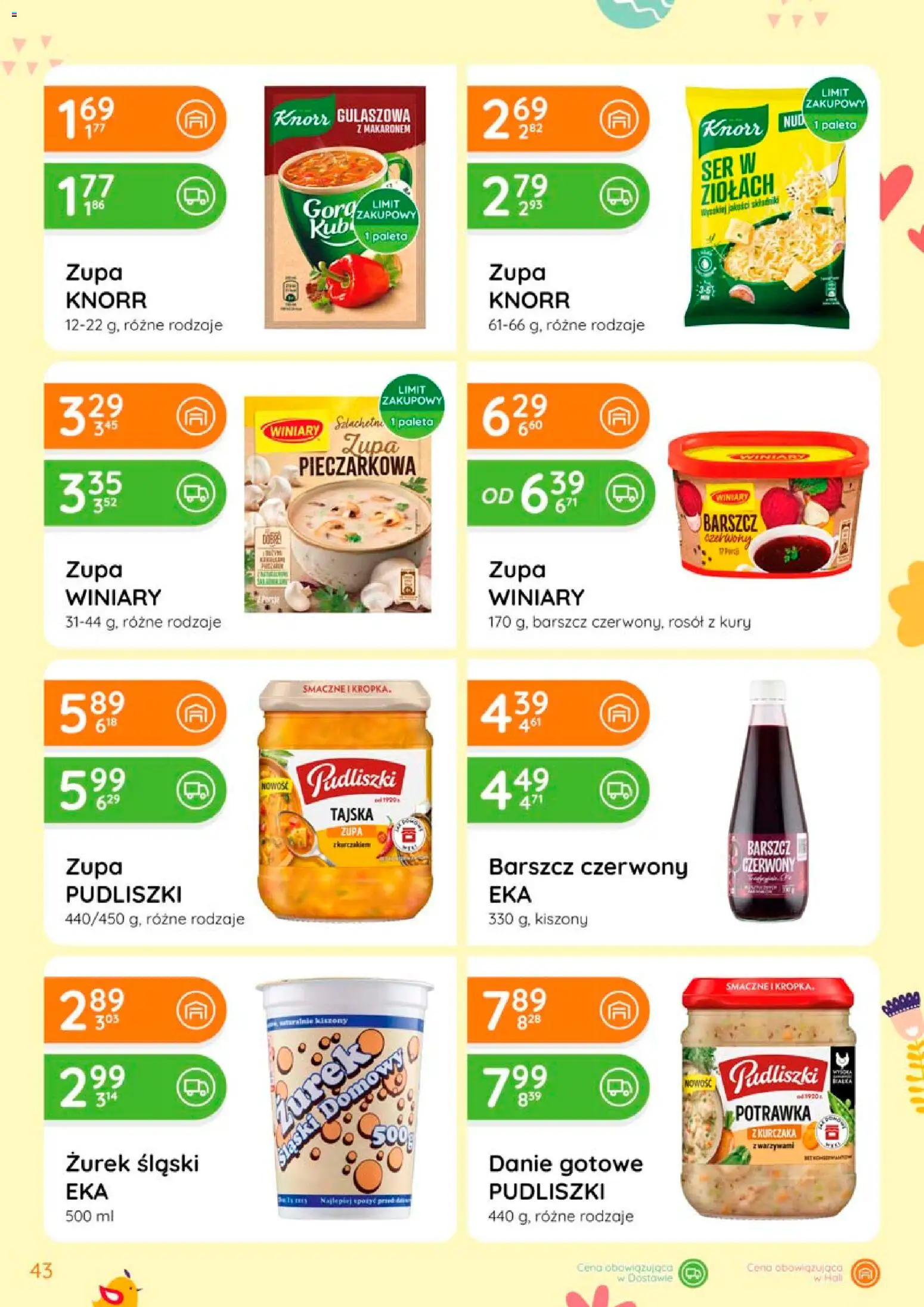 Eurocash gazetka - Oferta Produktowa od 05.03.2026 | Strona: 43 | Produkty: Barszcz, Zurek, Zupa, Ser