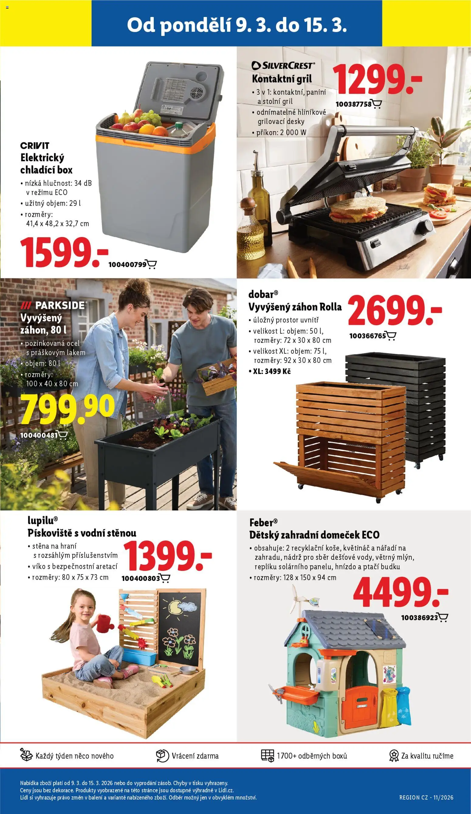 Lidl leták - Spotřební zboží od 09.03.2026 | Strana: 17 | Produkty: Kontaktní gril, Chladicí box, Nářadí, Vyvýšený záhon
