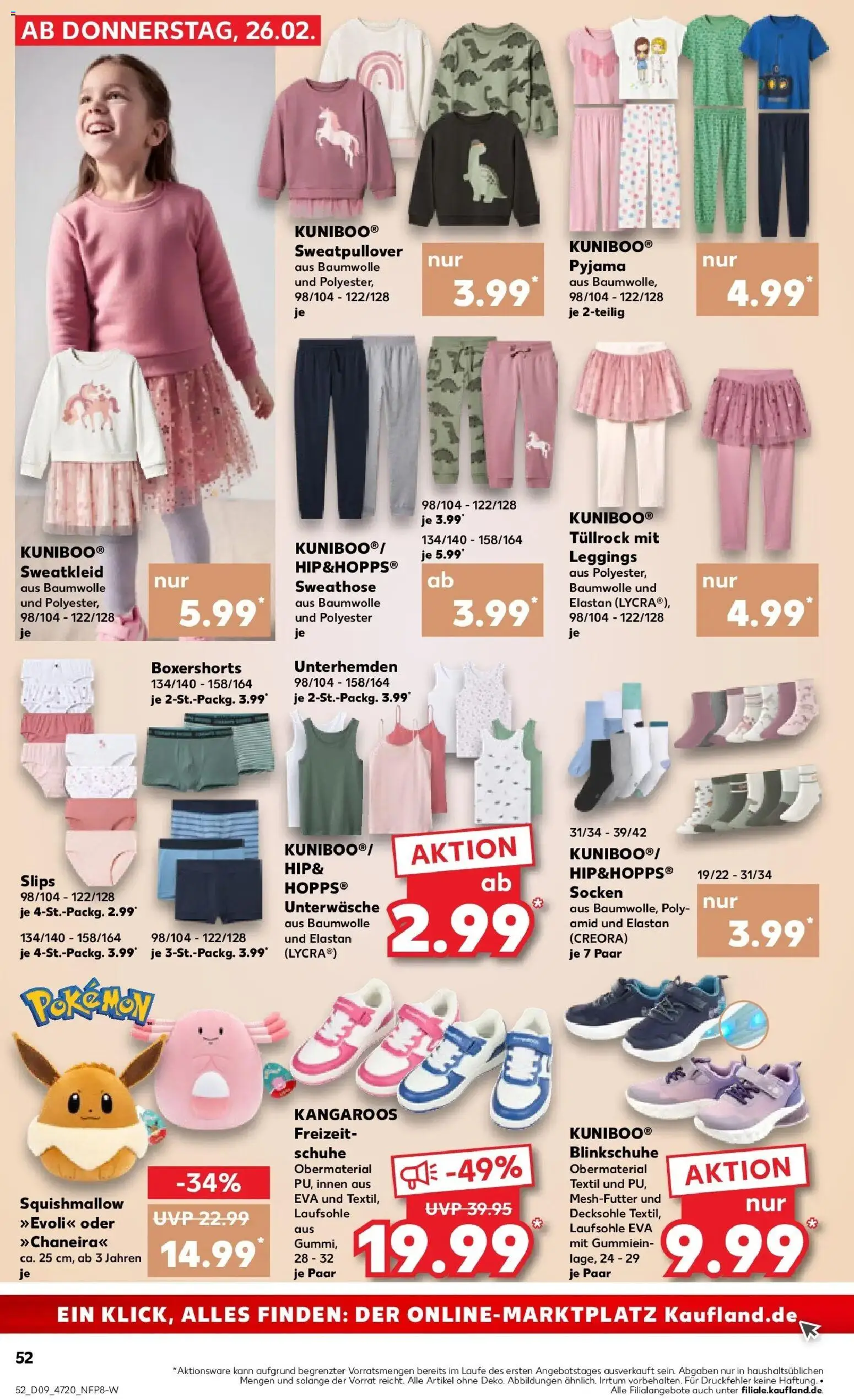 Kaufland prospekt Lübbecke	 – gültig ab 26.02.2026 | Seite: 52 | Produkte: Sweatshirt, Unterwäsche, Socken, Pyjama