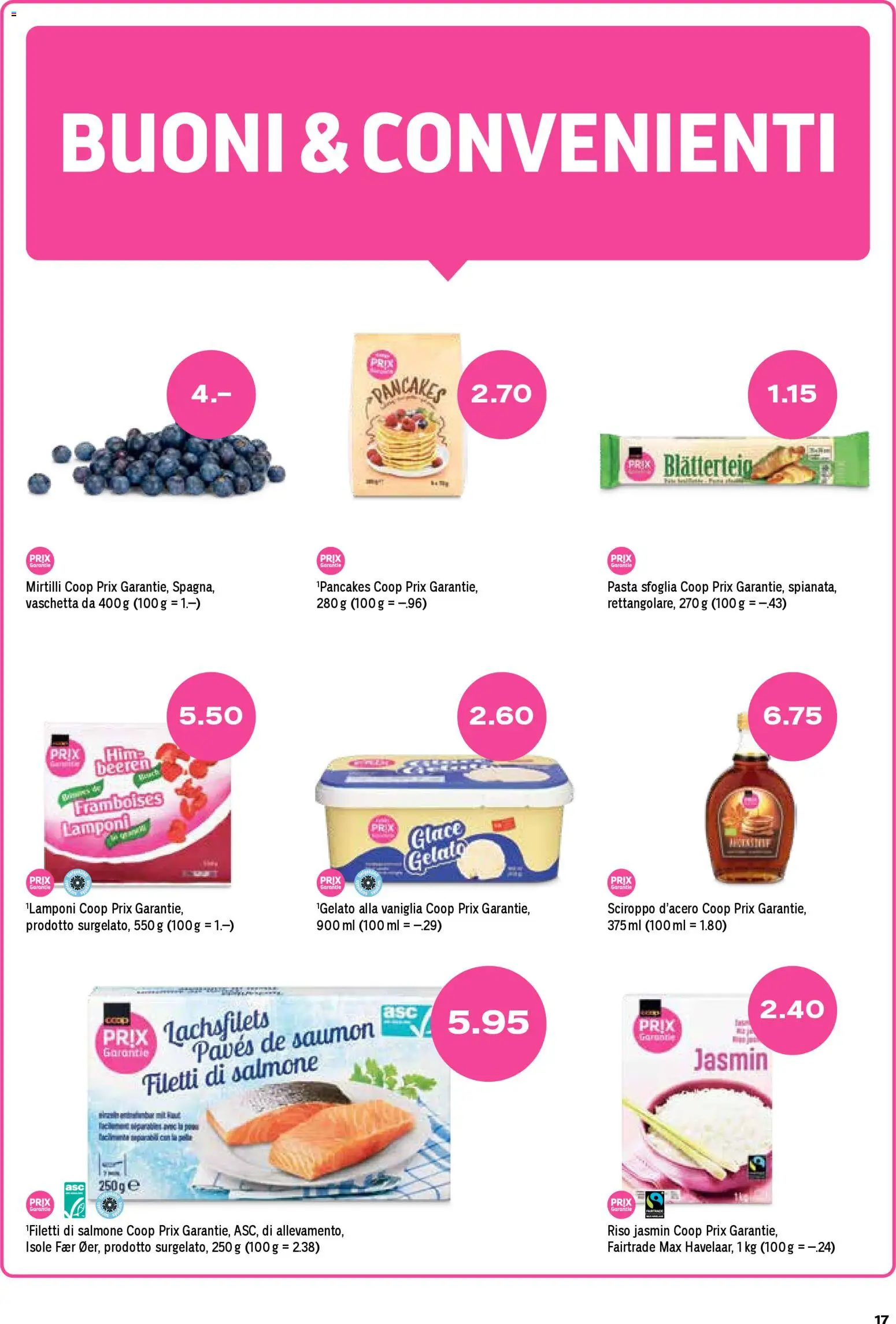 Coop aktionen IT – gültig ab 31.03.2026 | Seite: 17 | Produkte: Glace, Pasta