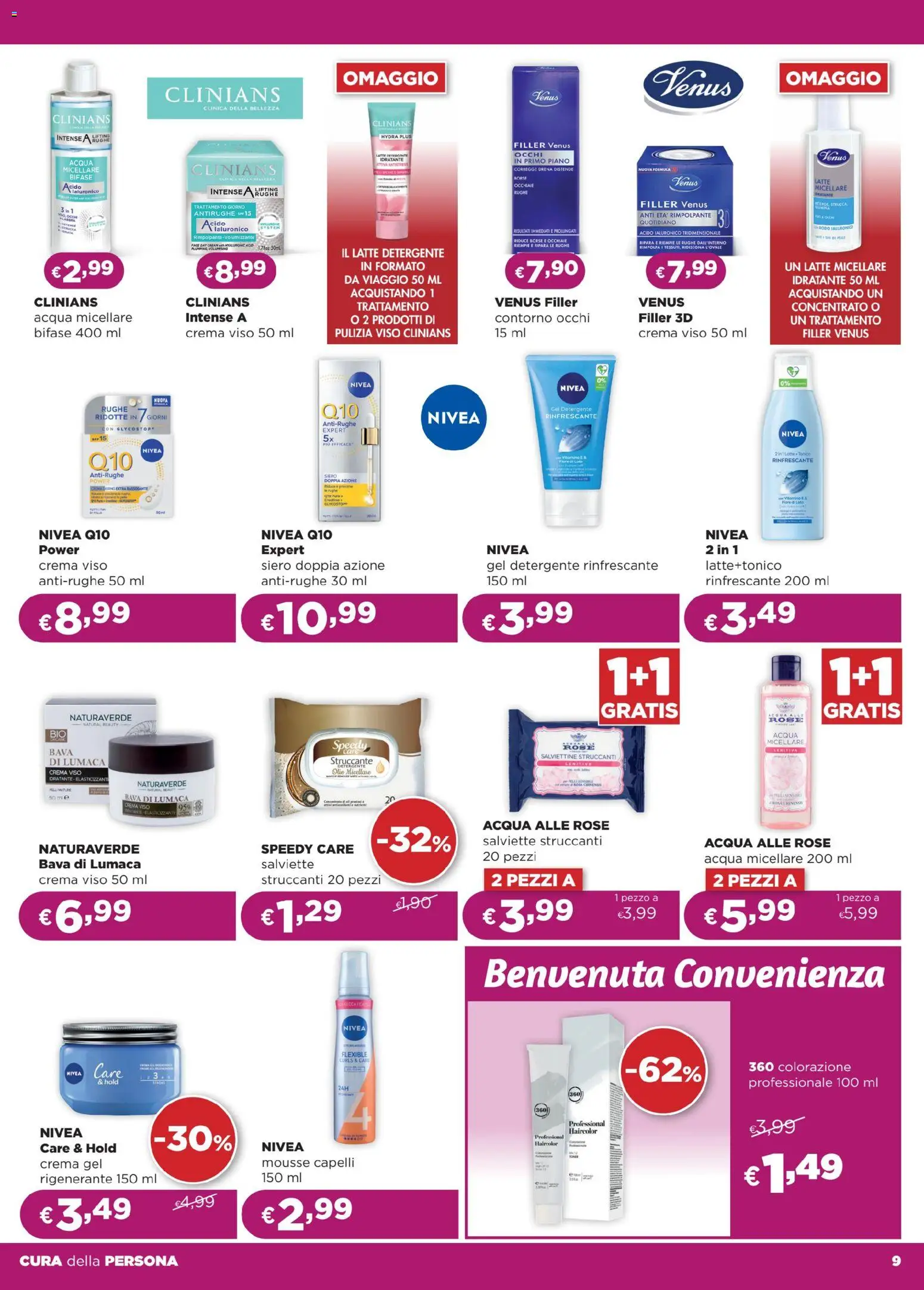 Volantino La Saponeria del 18.03.2026 | Pagina: 9 | Prodotti: Acqua micellare, Struccante, Detergente, Latte