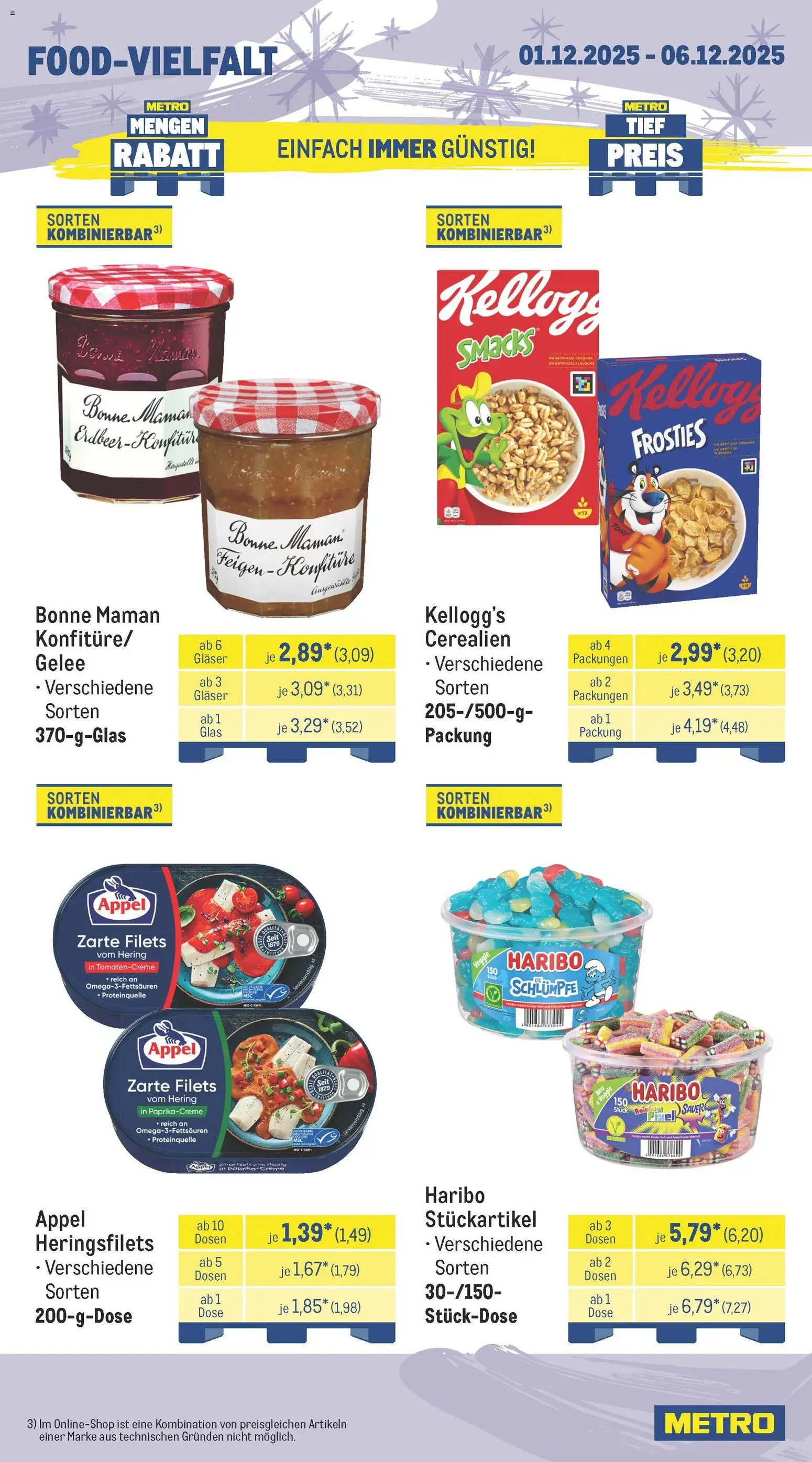 Metro Prospekt 	 – gültig ab 01.12.2025 | Seite: 11 | Produkte: Haribo, Kellogg's, Bonne maman