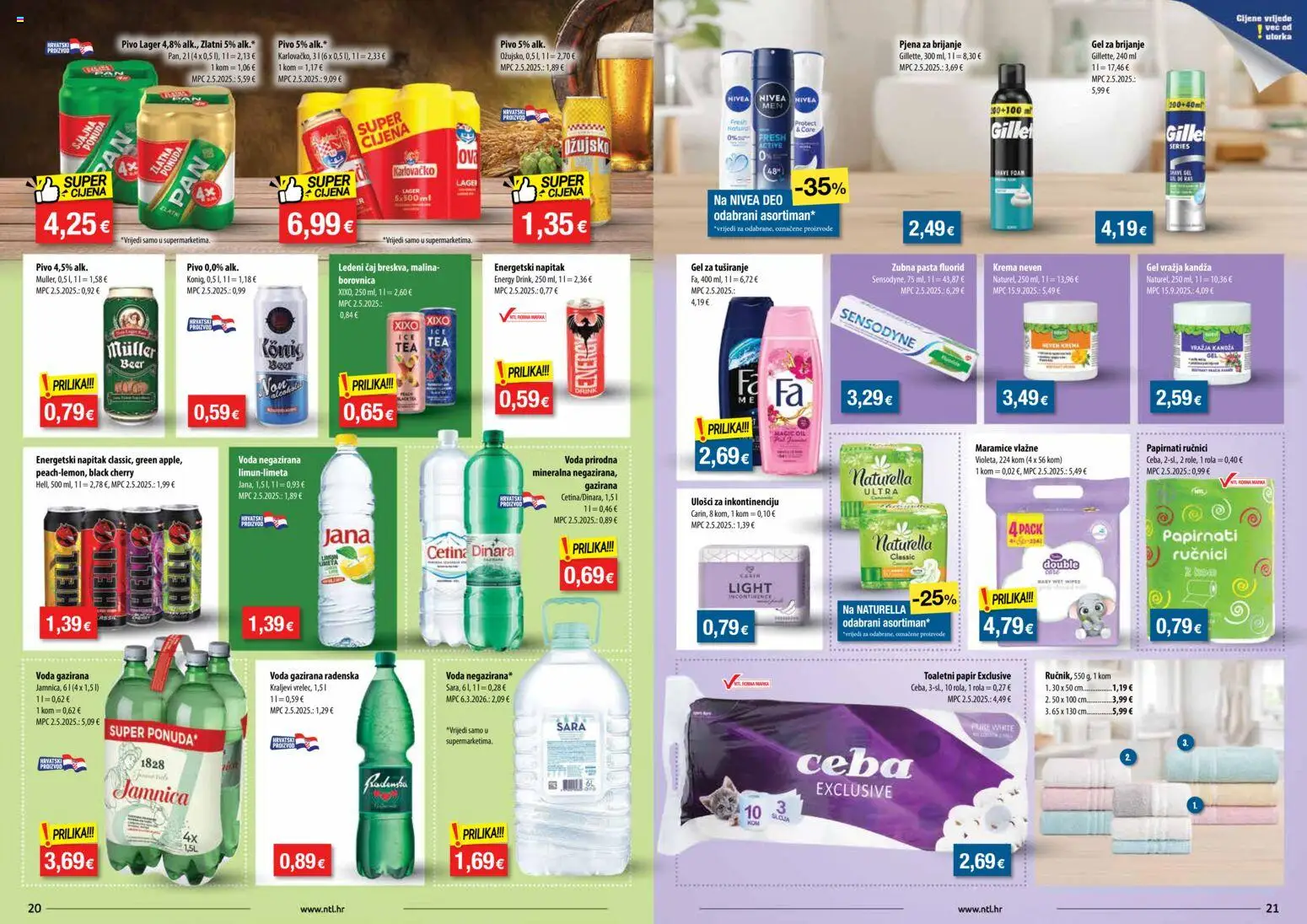 NTL katalog | vrijedi od 01.04.2026 | Stranica: 11 | Proizvodi: Pjena za brijanje, Toaletni papir, Borovnica, Sensodyne