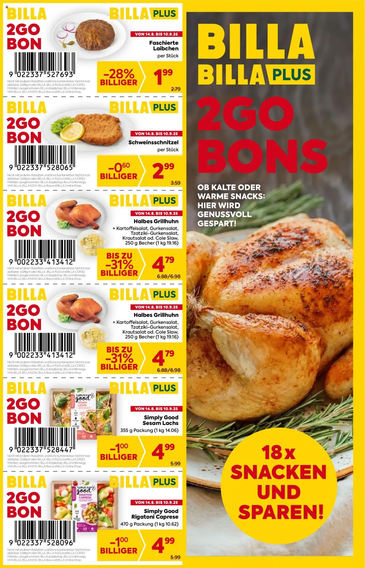 Billa 2Go Bons gültig ab 14.08.2025 | Seite: 1 | Produkte: Box
