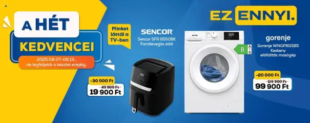 Euronics Akciós újság - amely érvényes a következő dátumtól: 07.08.2025