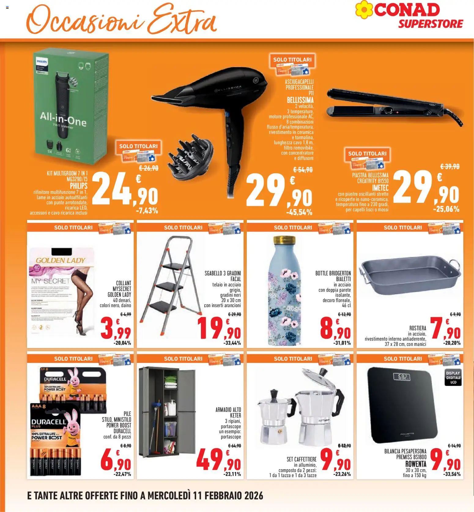 Volantino Conad del 29.01.2026 | Pagina: 28 | Prodotti: Pile, Collant, Cavo, Armadio