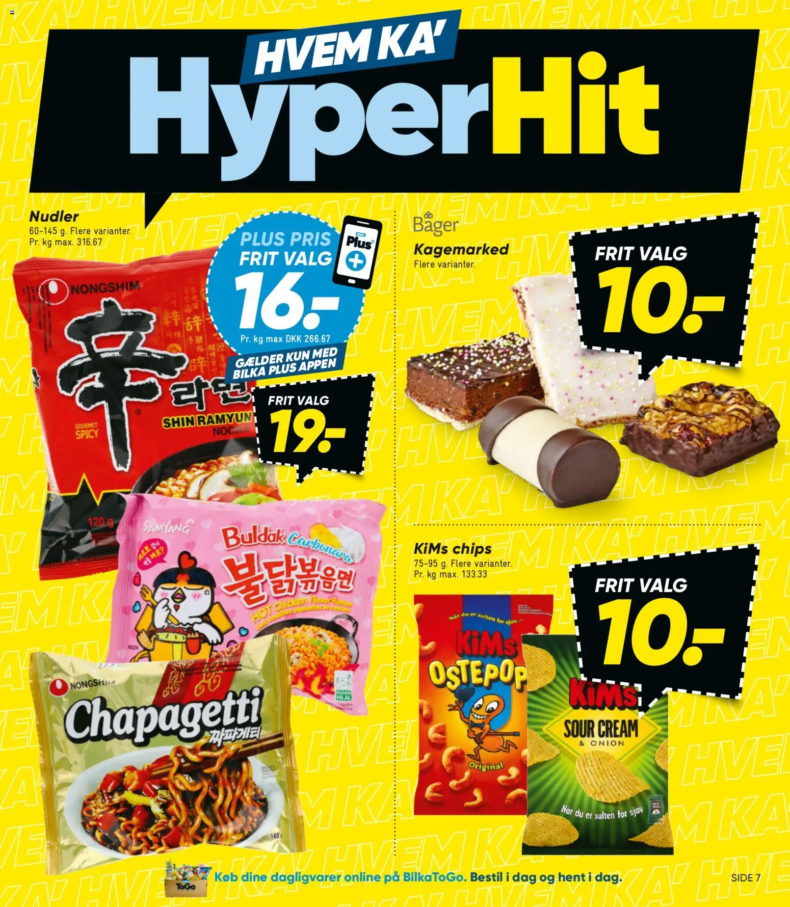 Bilka tilbudsavis – gyldig fra 27.02.2026 | Side: 7 | Produkter: Nudler, Chips