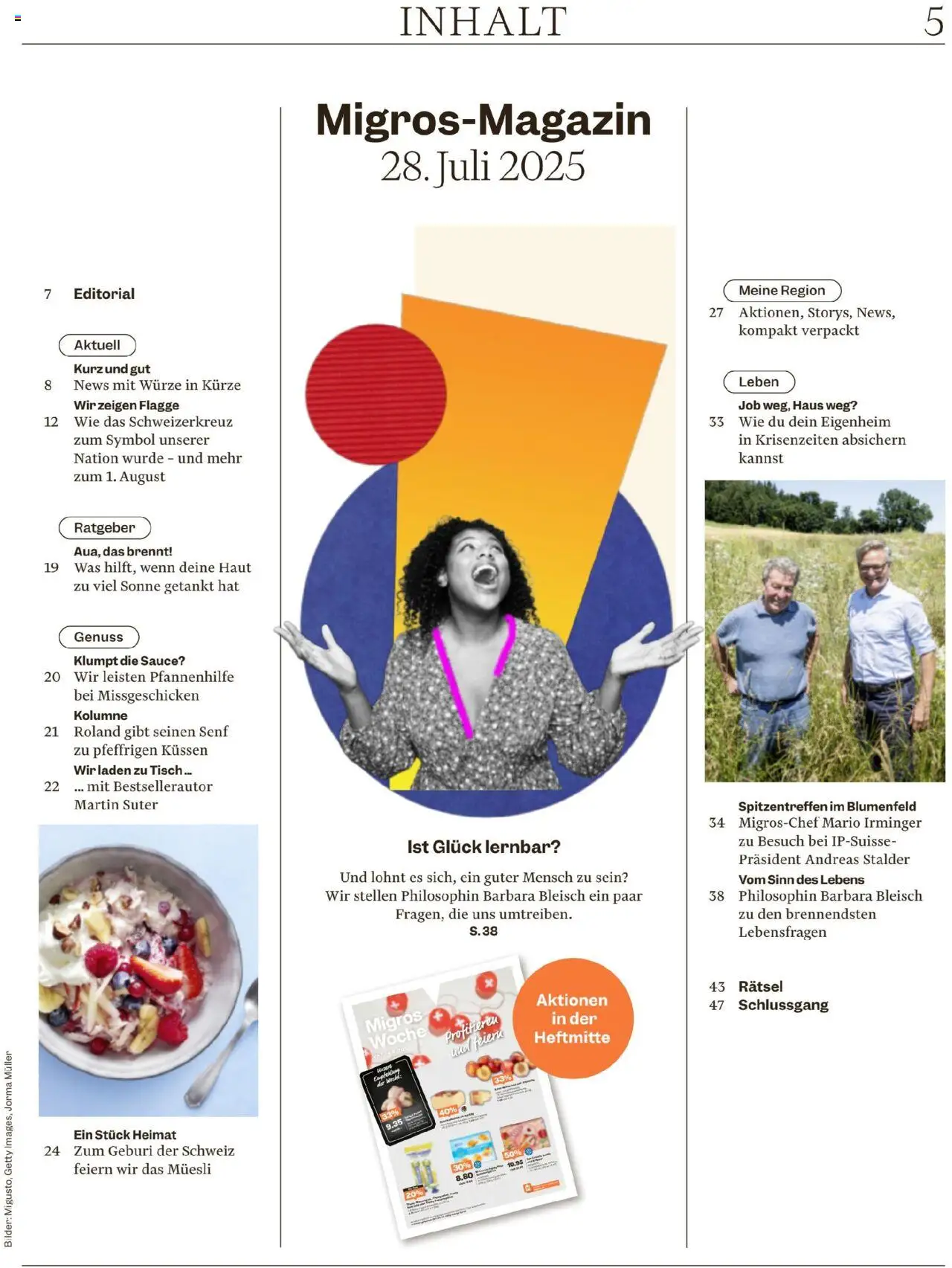 Migros - Magazin ab 28.07.2025 | Seite: 5 | Produkte: Tisch, Bilder