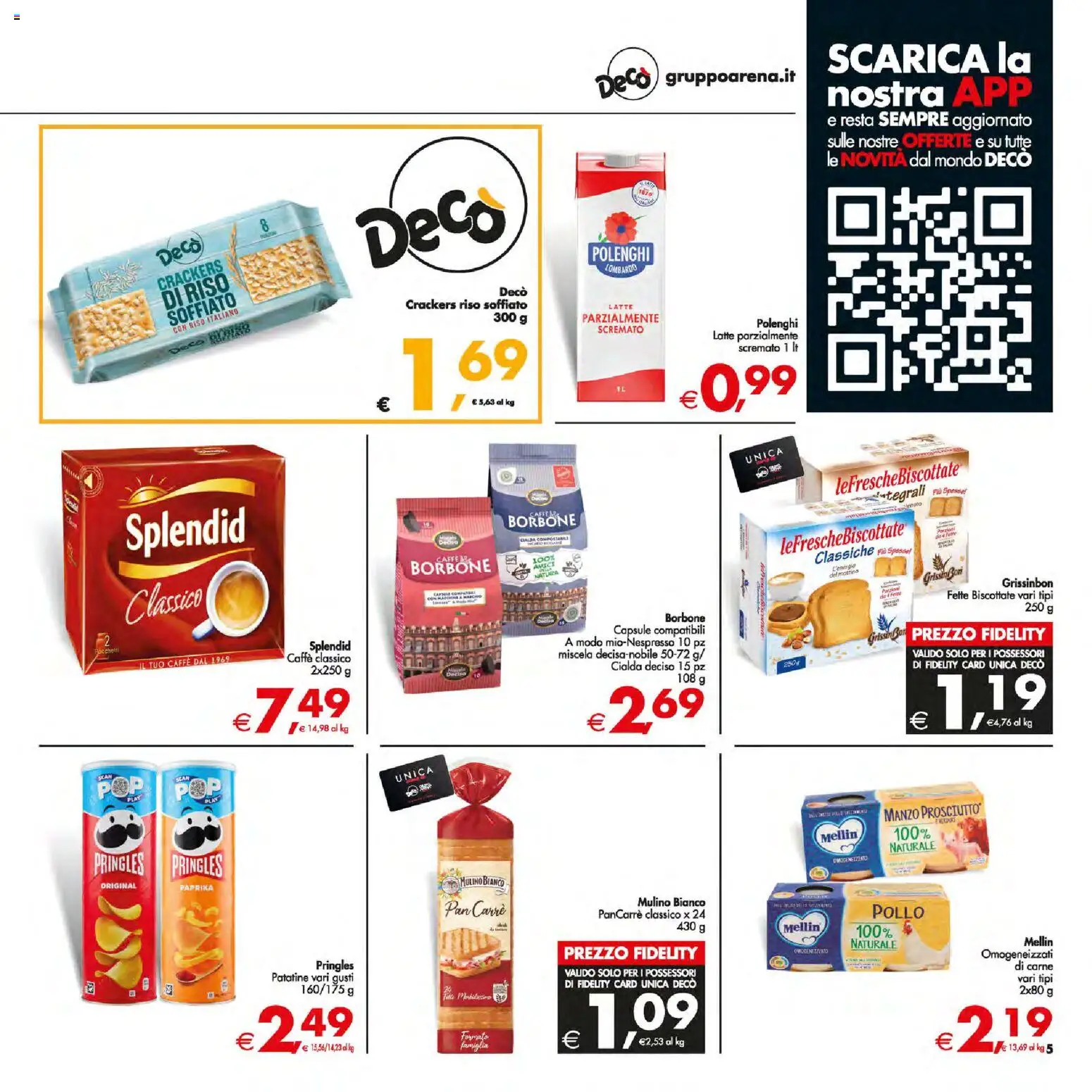 Volantino Decò del 13.01.2026 | Pagina: 5 | Prodotti: Caffè, Manzo, Crackers, Fette biscottate