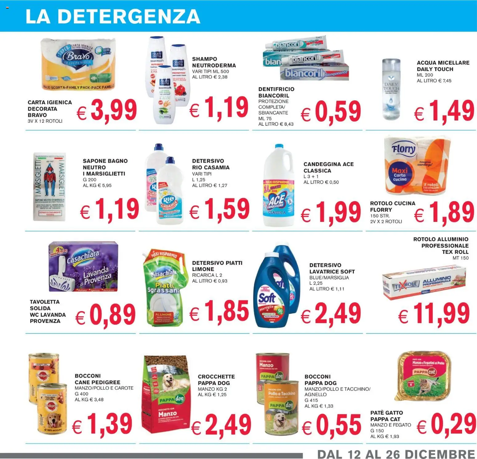 Volantino Coal del 12.12.2025 | Pagina: 11 | Prodotti: Acqua micellare, Dentifricio, Tacchino, Crocchette